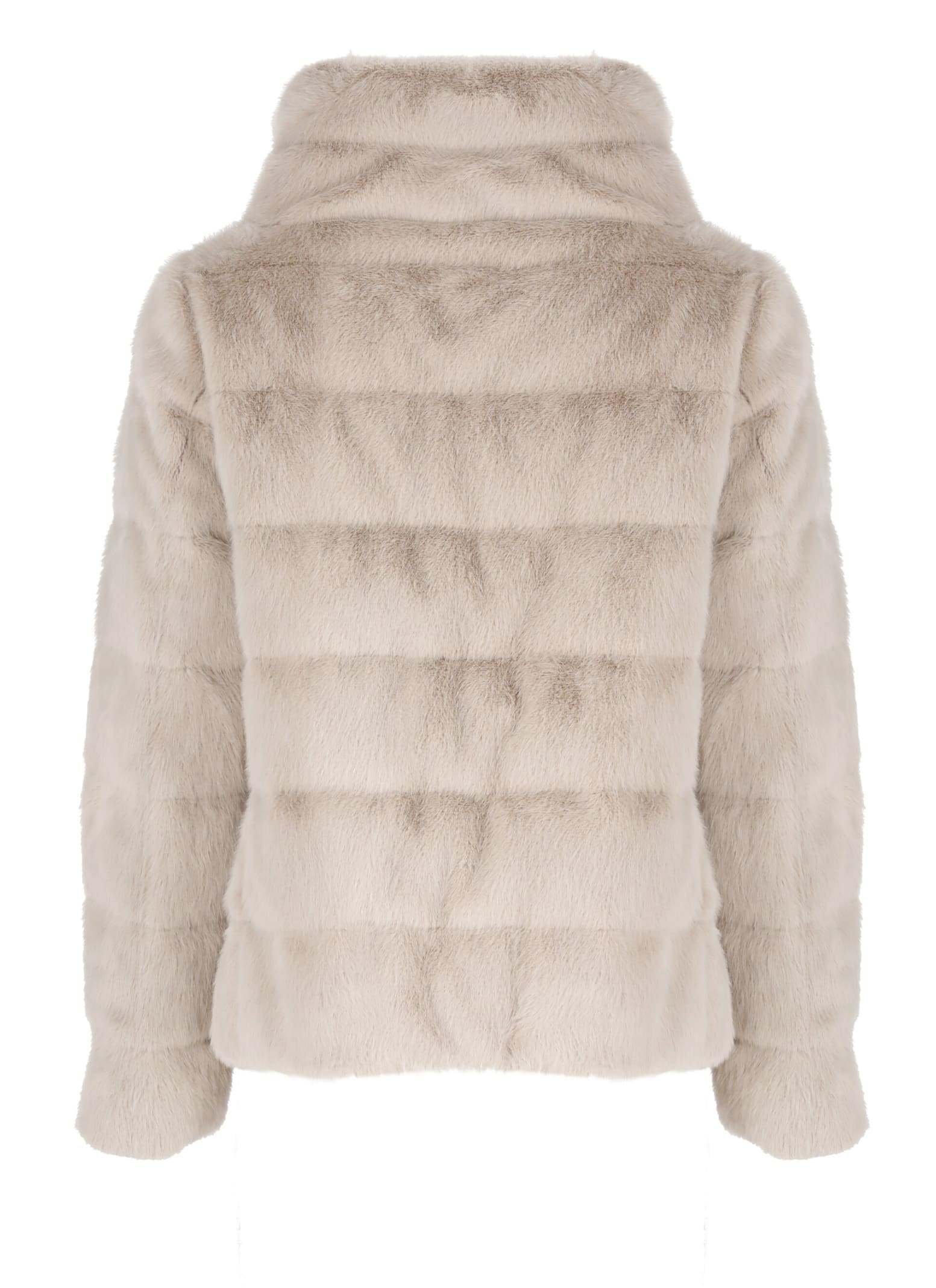 HERNO DOWN JACKET WITH FAUX FUR 