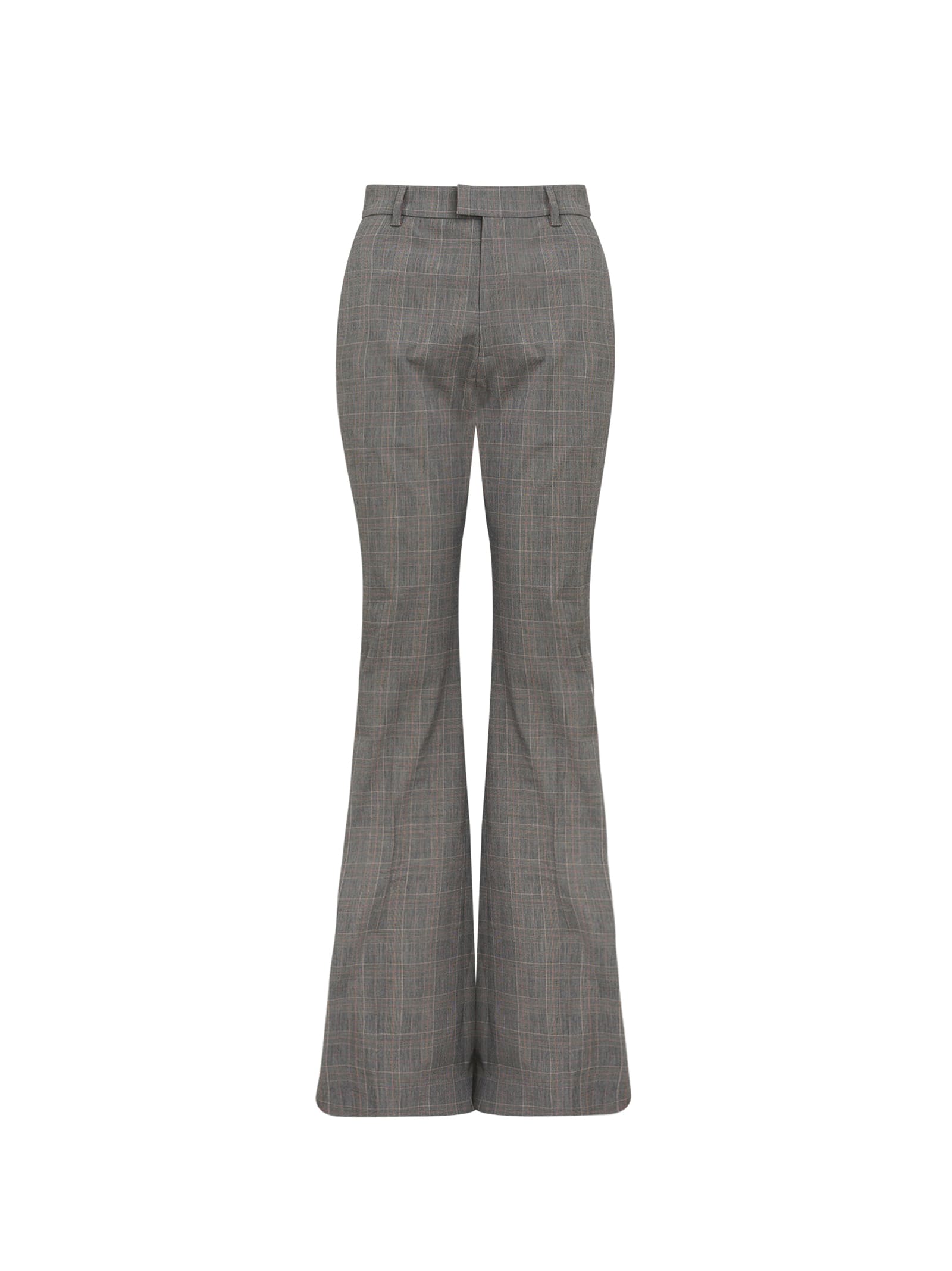 Prince Of Wales Motif Flared Trousers