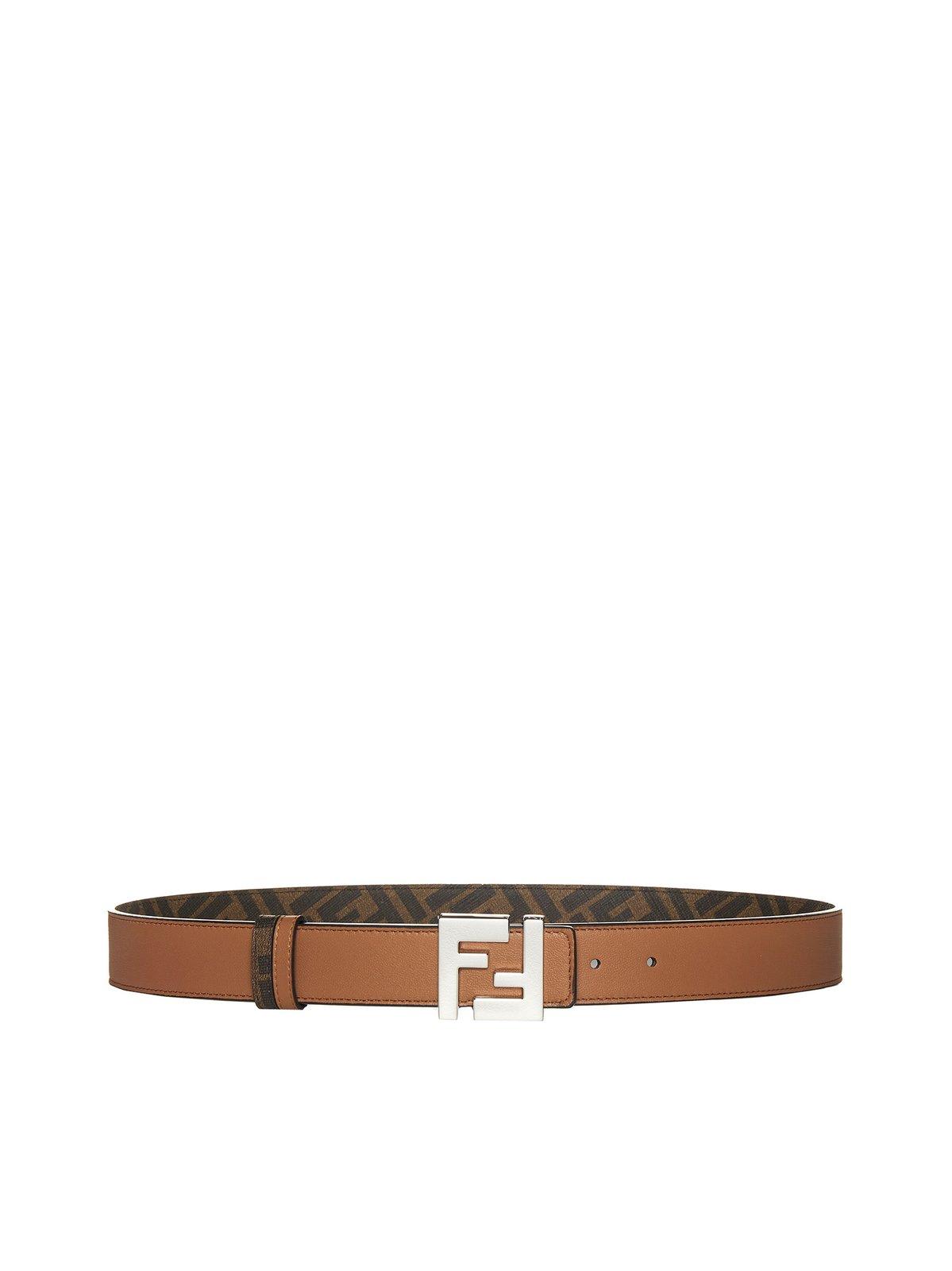 Fendi Reversible Logo Plaque Buckle Belt