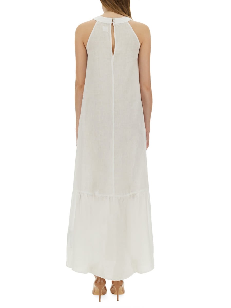 Shop 120% Lino Long Linen Dress In White