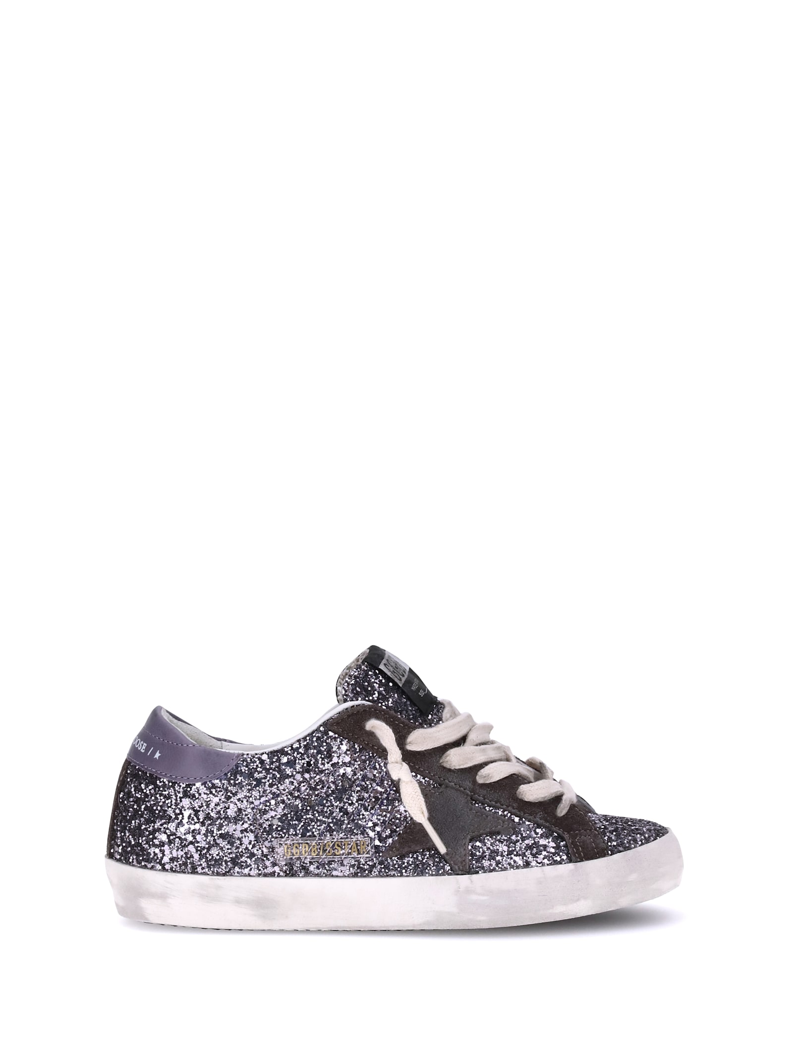 Golden Goose Sneakers Super Star With Glitter In Multi