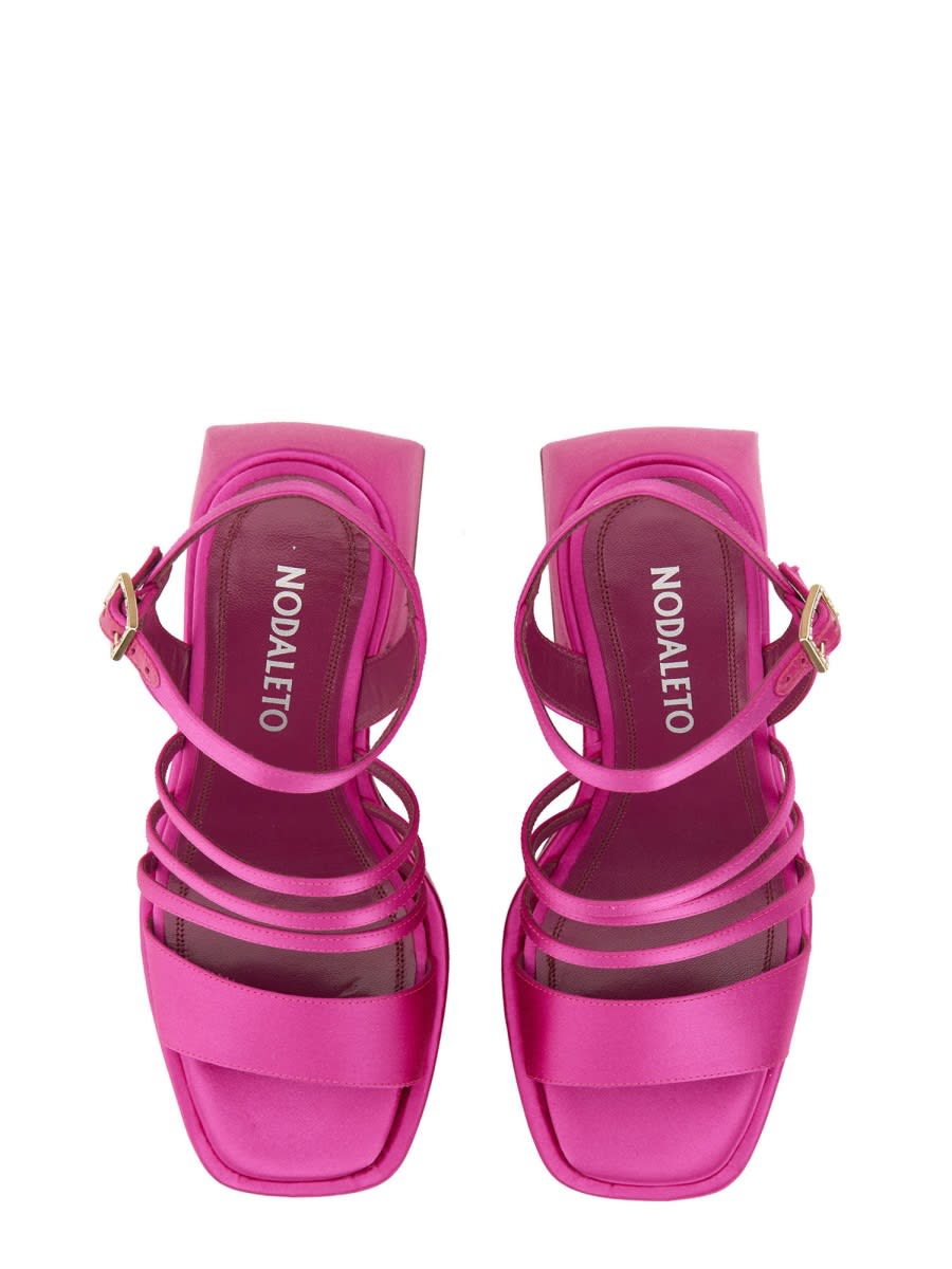 Nodaleto Pink Satin Bulla Chibi Sandals In Multicolor | ModeSens