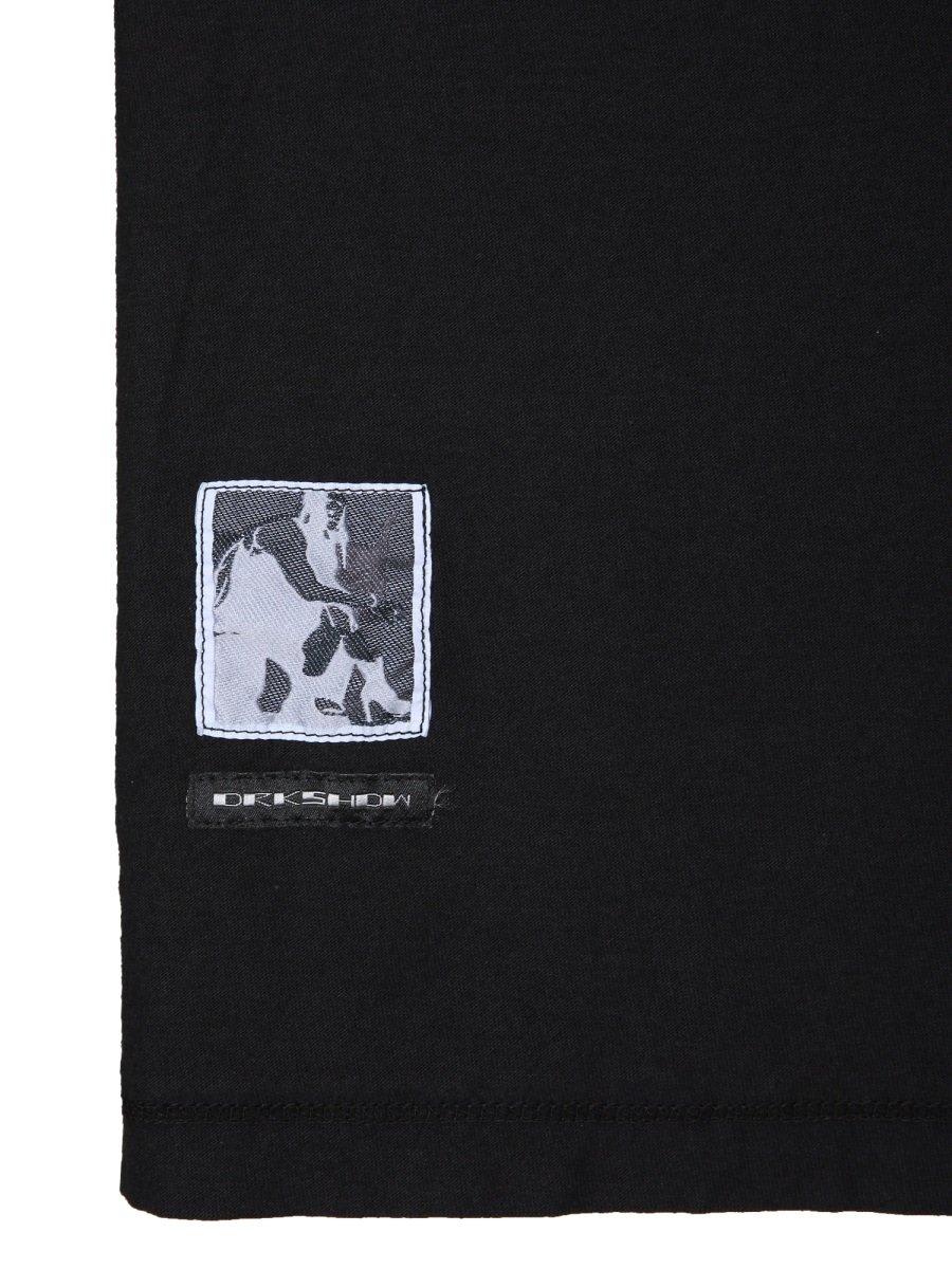 Shop Rick Owens Crewneck T-shirt In Black