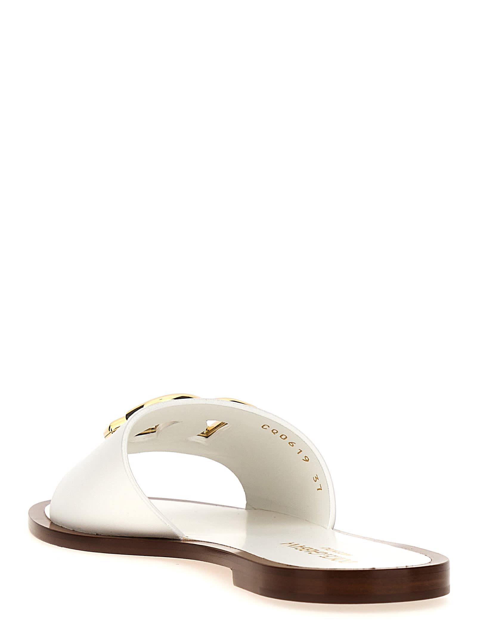 Shop Dolce & Gabbana Bianca Sandals In White