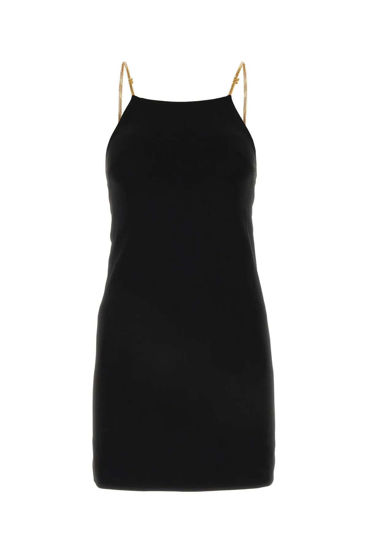 Shop Palm Angels Black Jersey Mini Dress In Nero