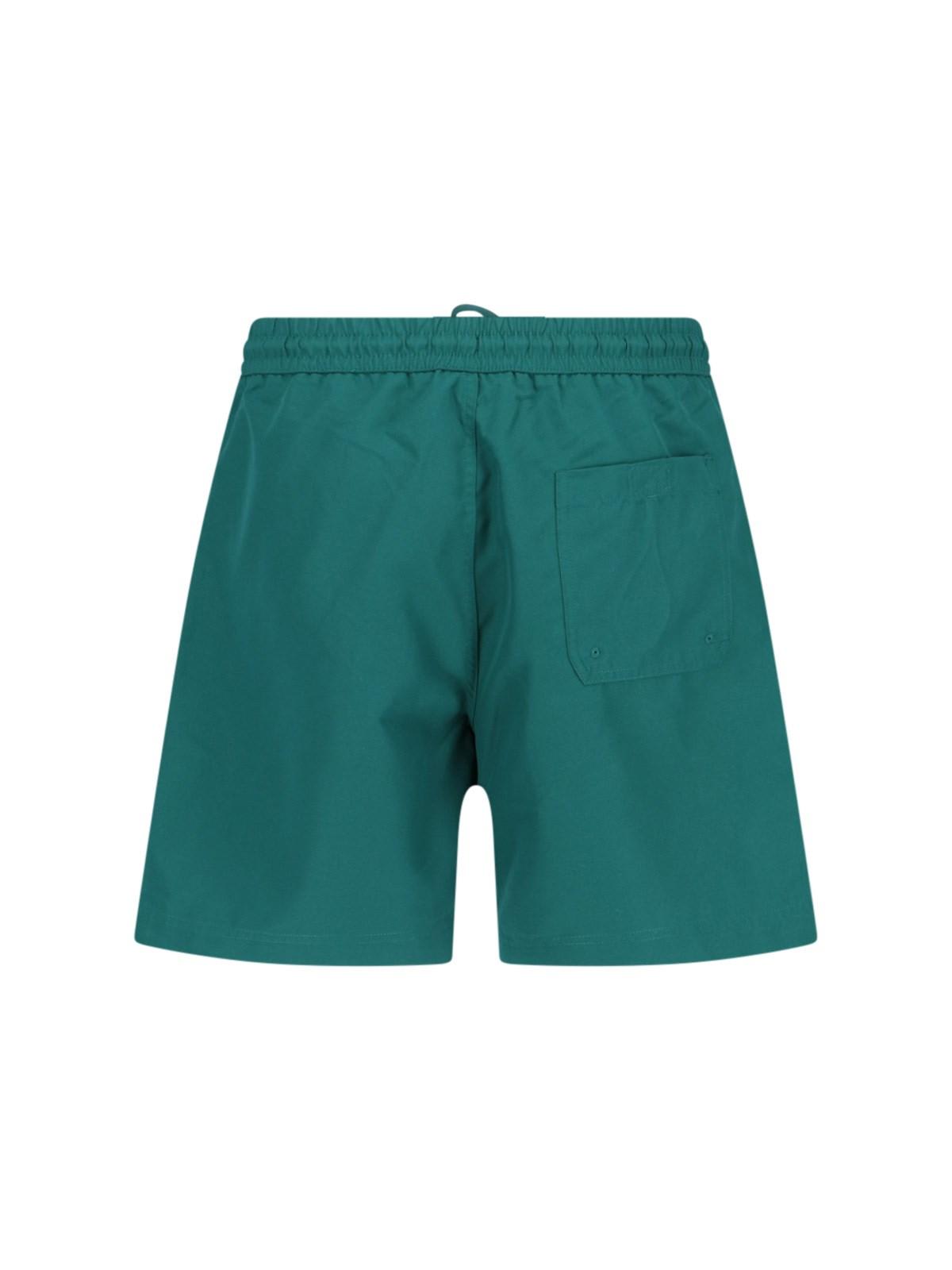 Shop Carhartt Chase Swim Trunk Swim Shorts In Green