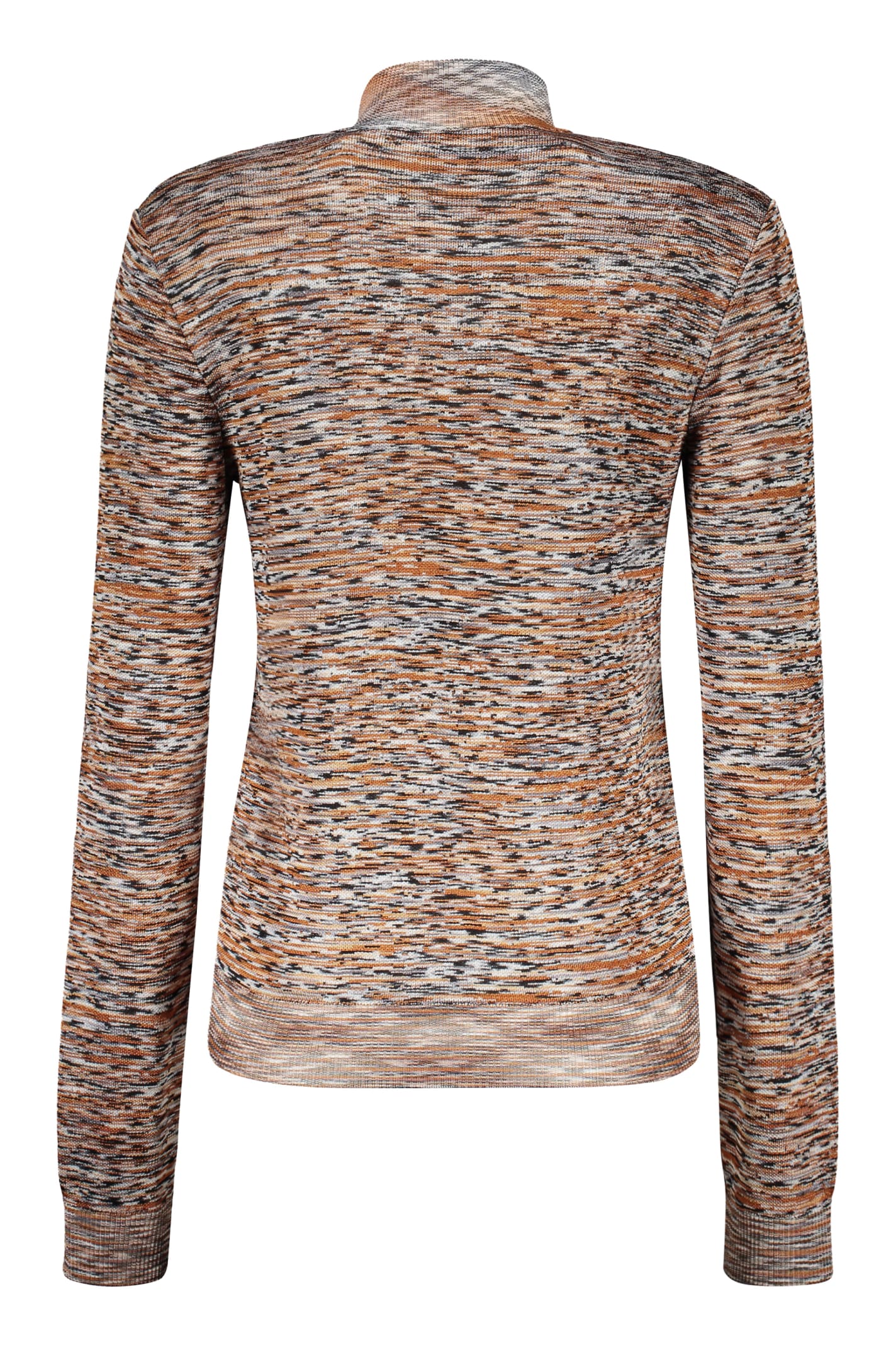 Shop Missoni Knitted Sweater In Brown