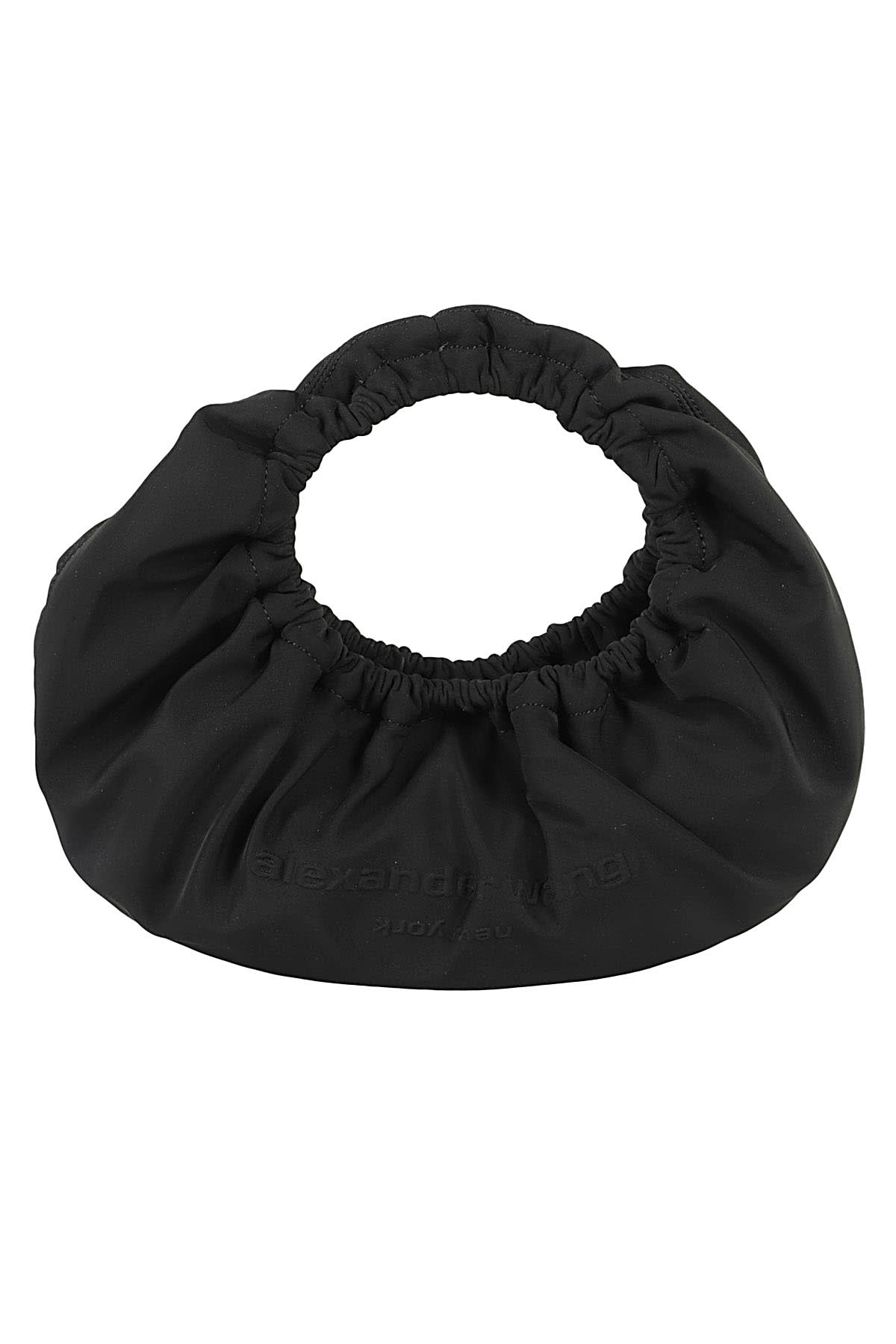 Black Fabric Crescent Small Handbag