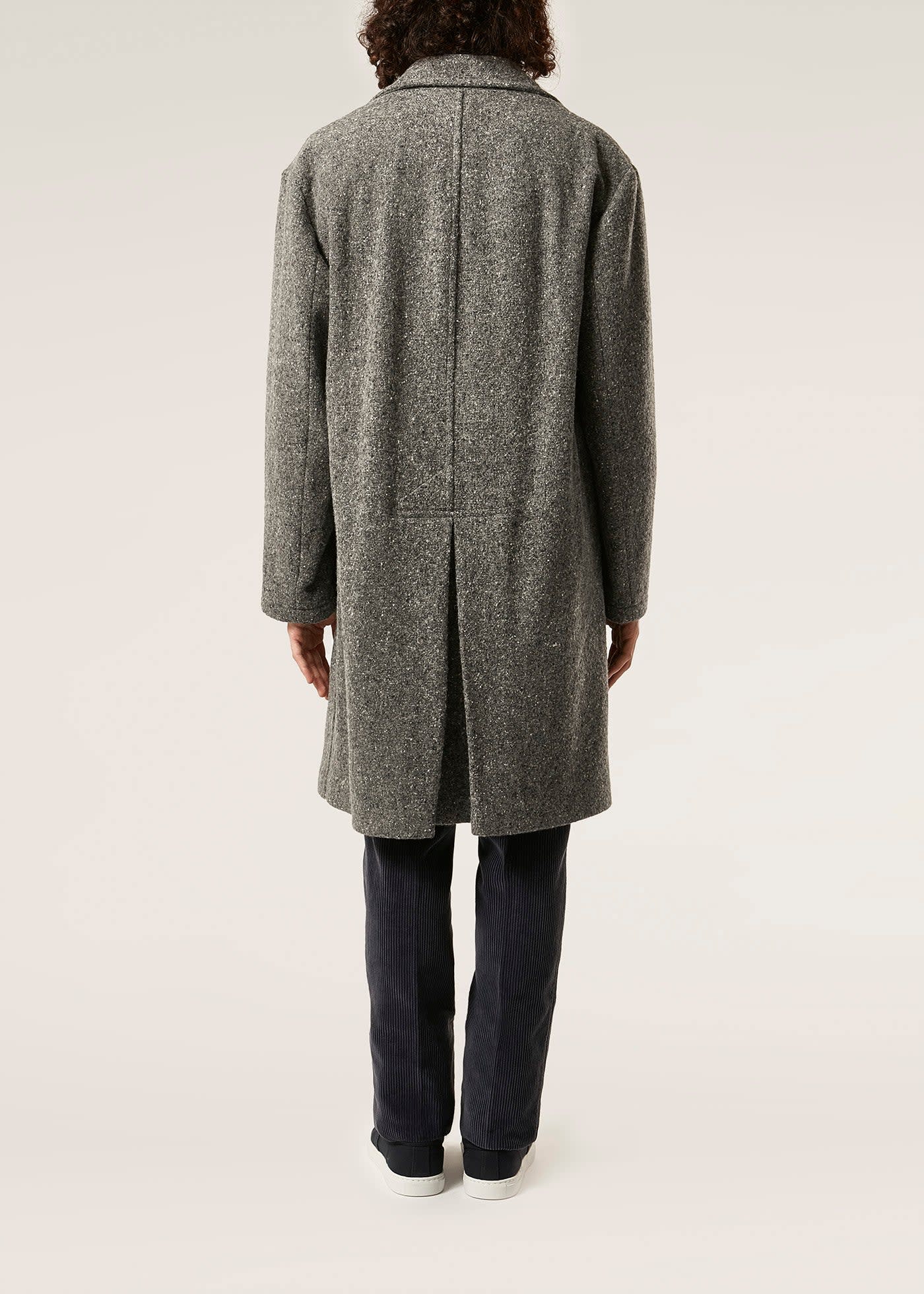 Doppiaa Aathene Grey Double-breasted Coat In Gray