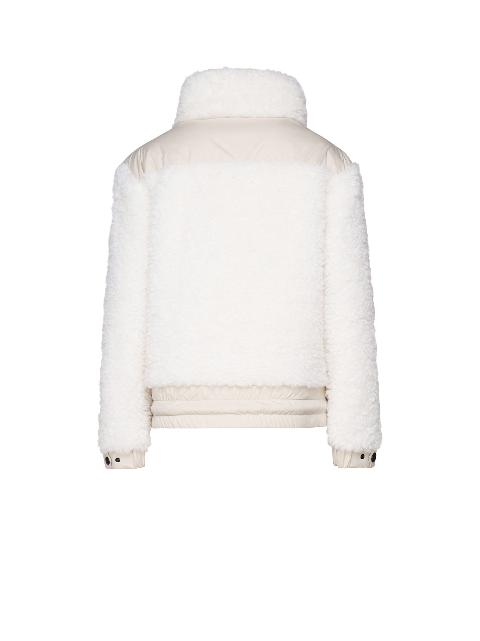 Shop Moncler Fur Effect Down Jacket In White