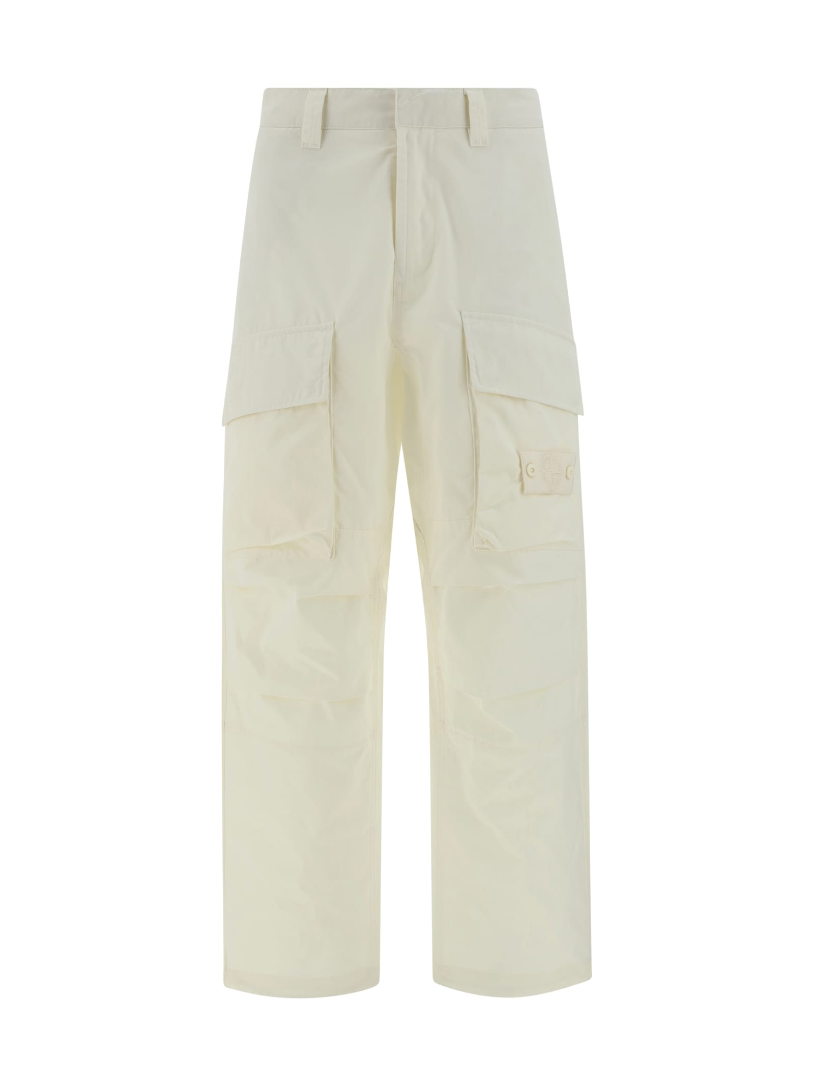 Shop Stone Island Ghost Loose Pants In White