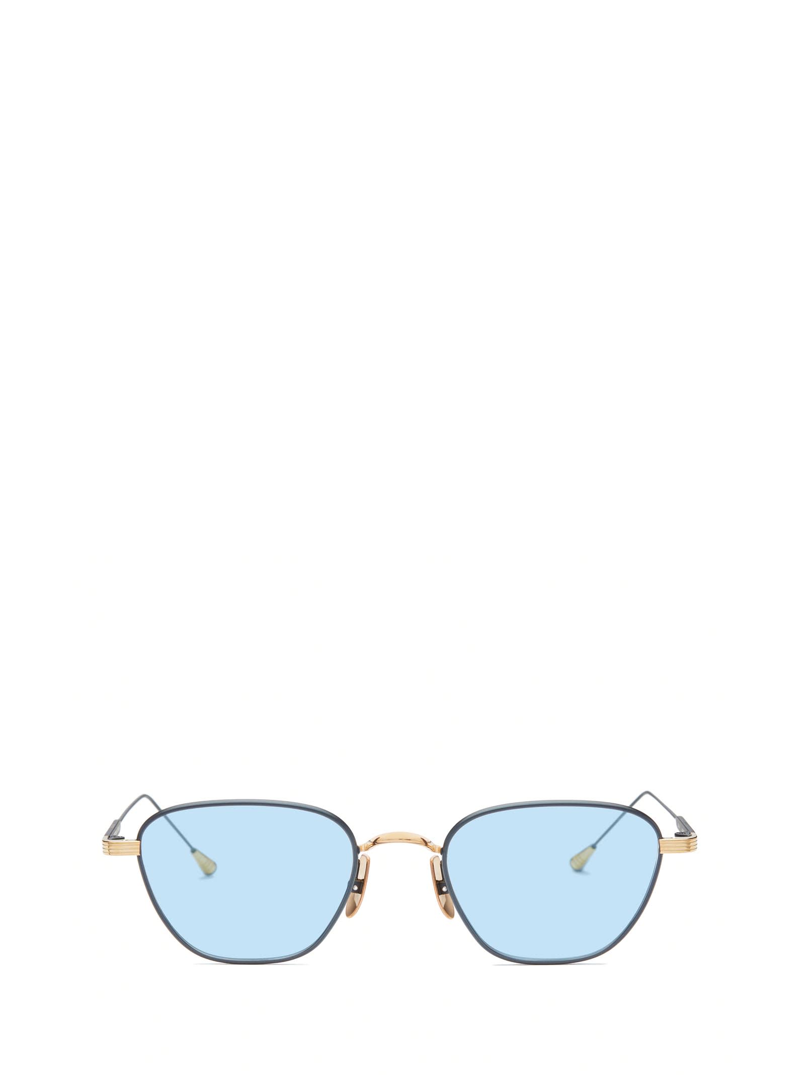 LUNETTERIE GÉNÉRALE MARMONT SUN 18K GOLD & BLUE SUNGLASSES,MARMONT SUN S-IV