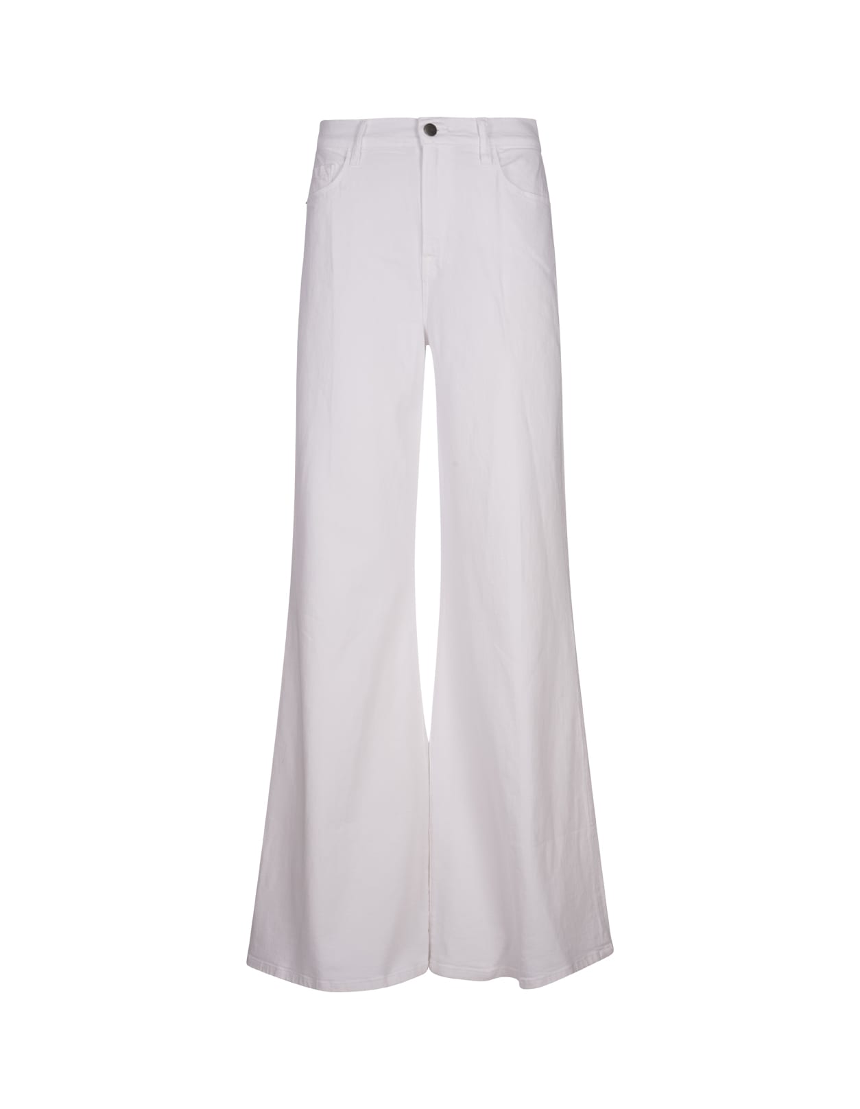 Shop Frame Le Palazzo Jeans In White