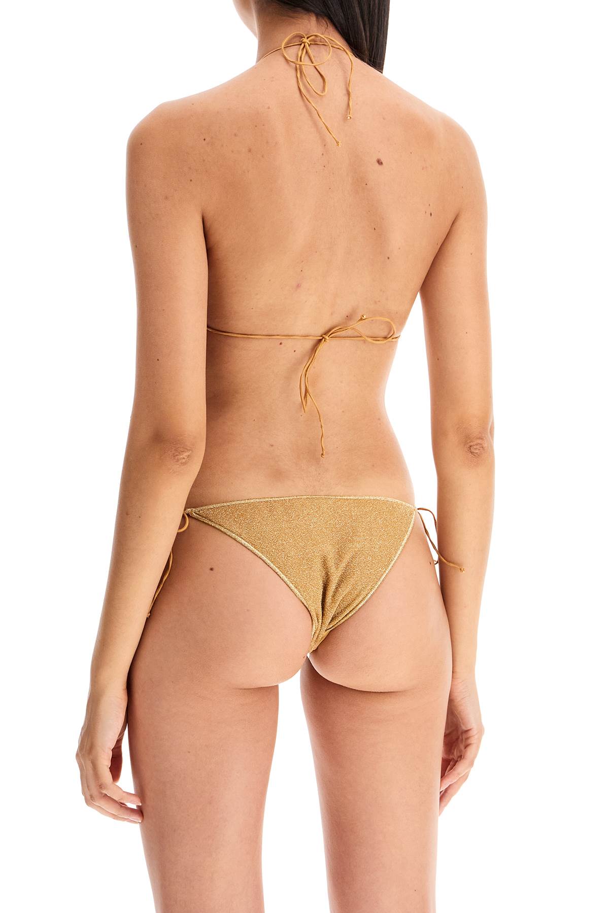 Shop Oseree Lumiã¨re Triangle Bikini Set For In Gold (gold)