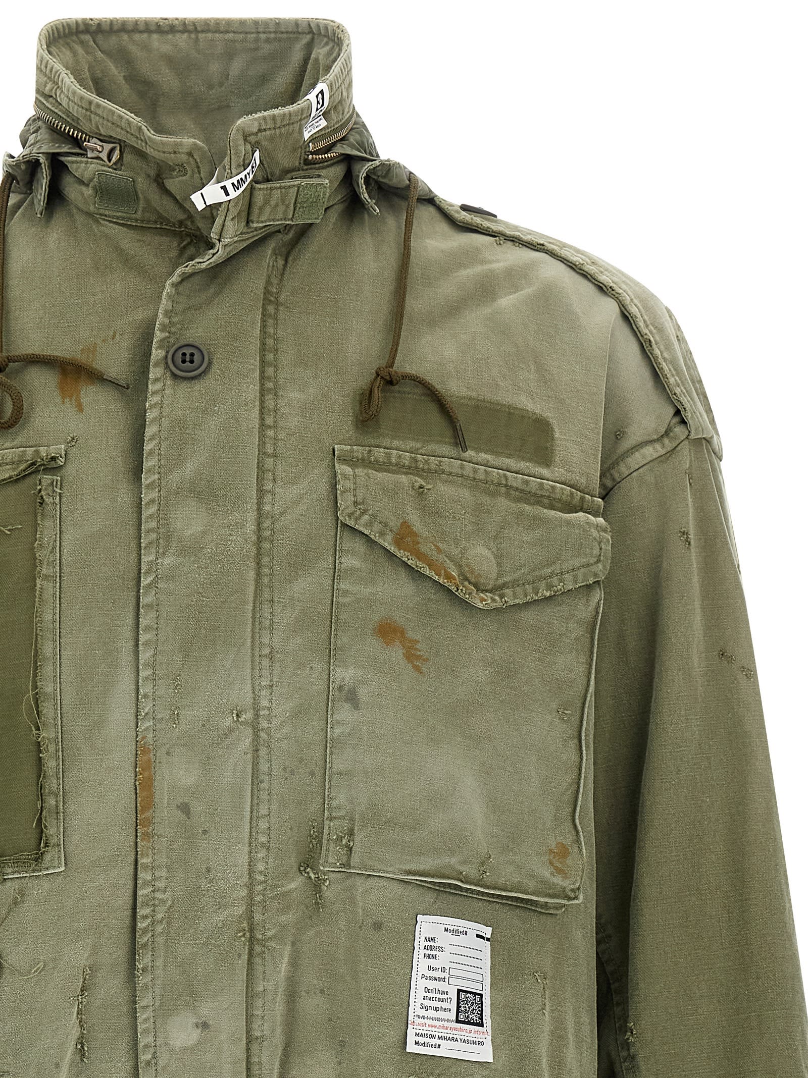Miharayasuhiro Distressed Field Puffer Jackets Green In Green