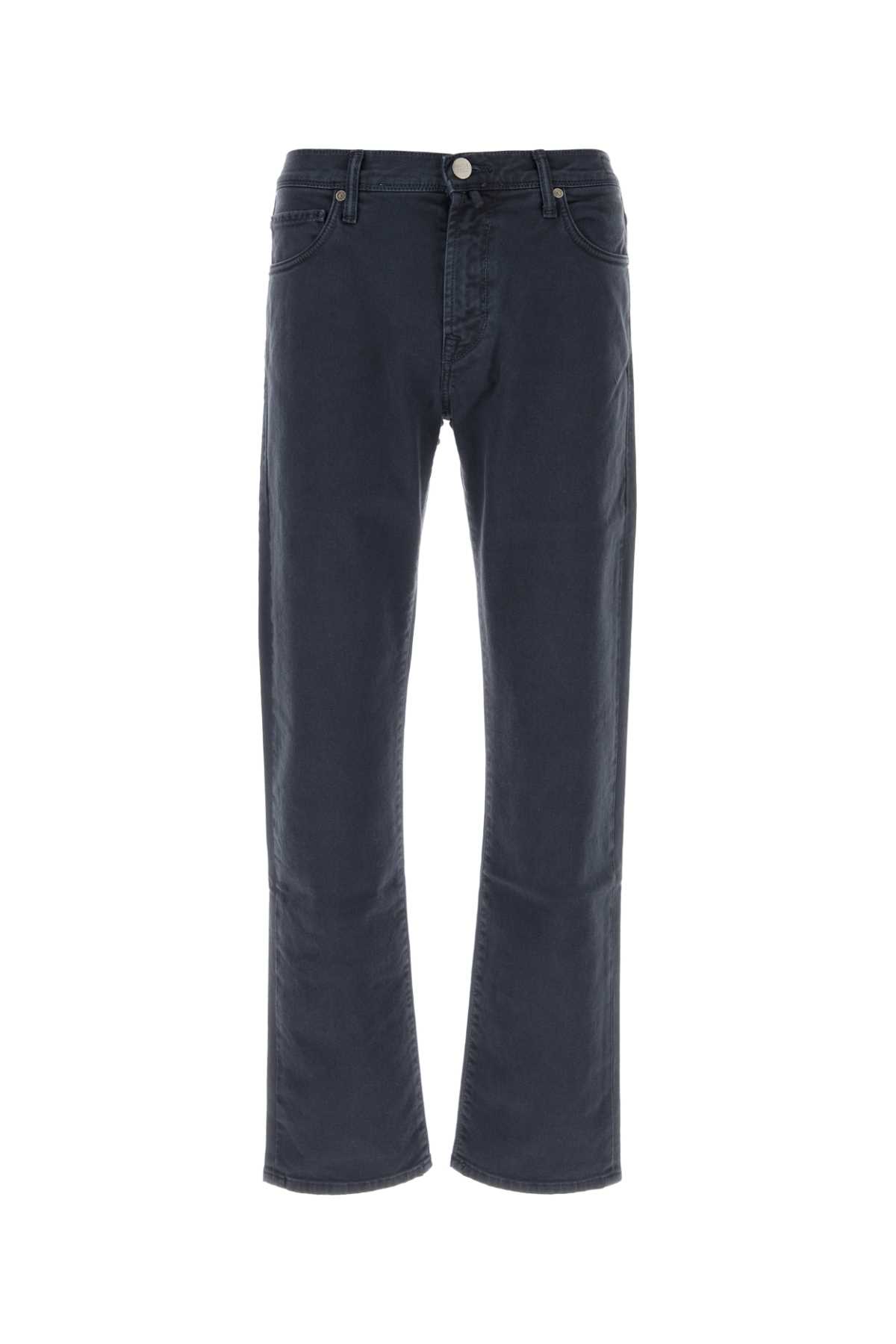 Incotex Denim Jeans Stretch Back Pockets In Blueabisso