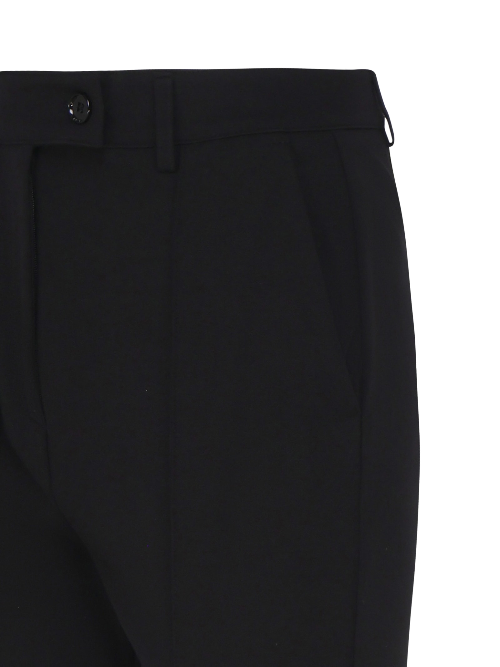 Pinko Slim-cut Cropped Trousers In Nero Limousine