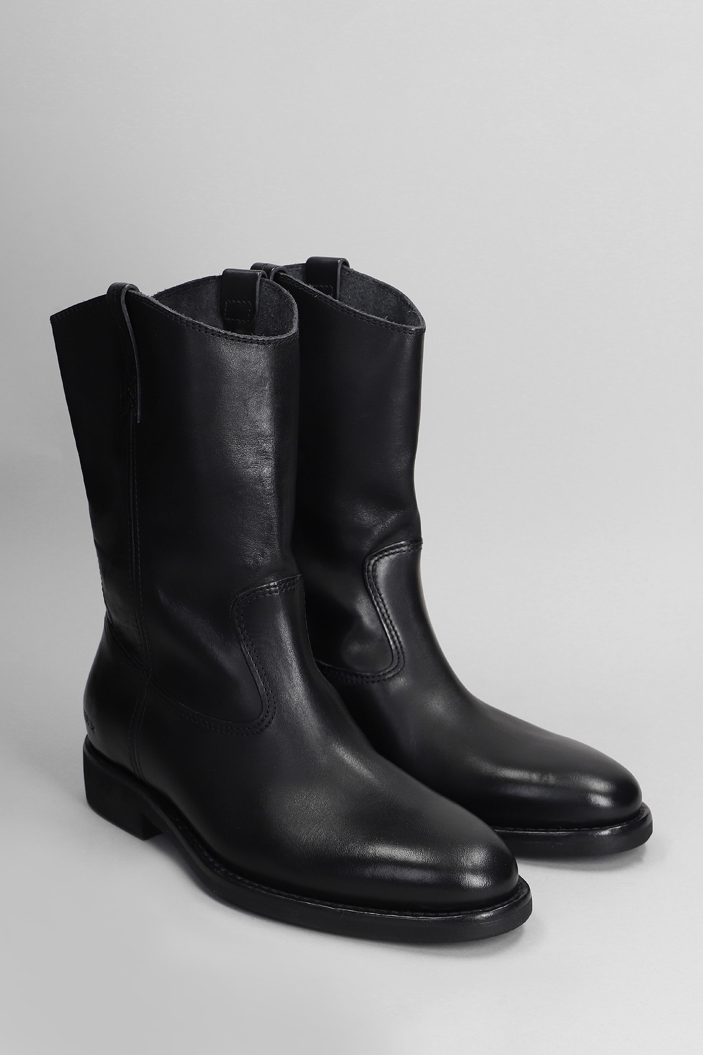 Shop Golden Goose Biker Ankle Boots In Black Leather