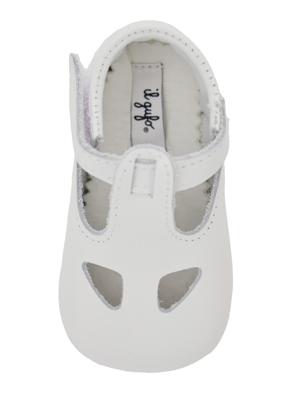 Il Gufo White Baby Shoe In Nappa Leather In White