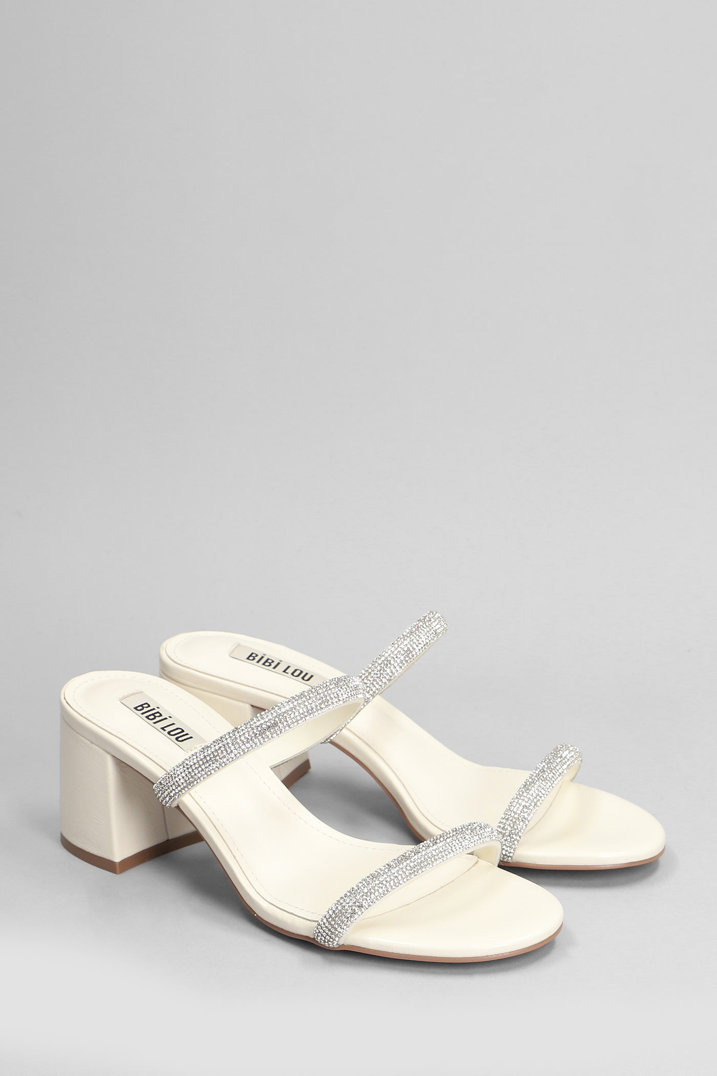 Shop Bibi Lou Heater 60 Slipper-mule In White Leather