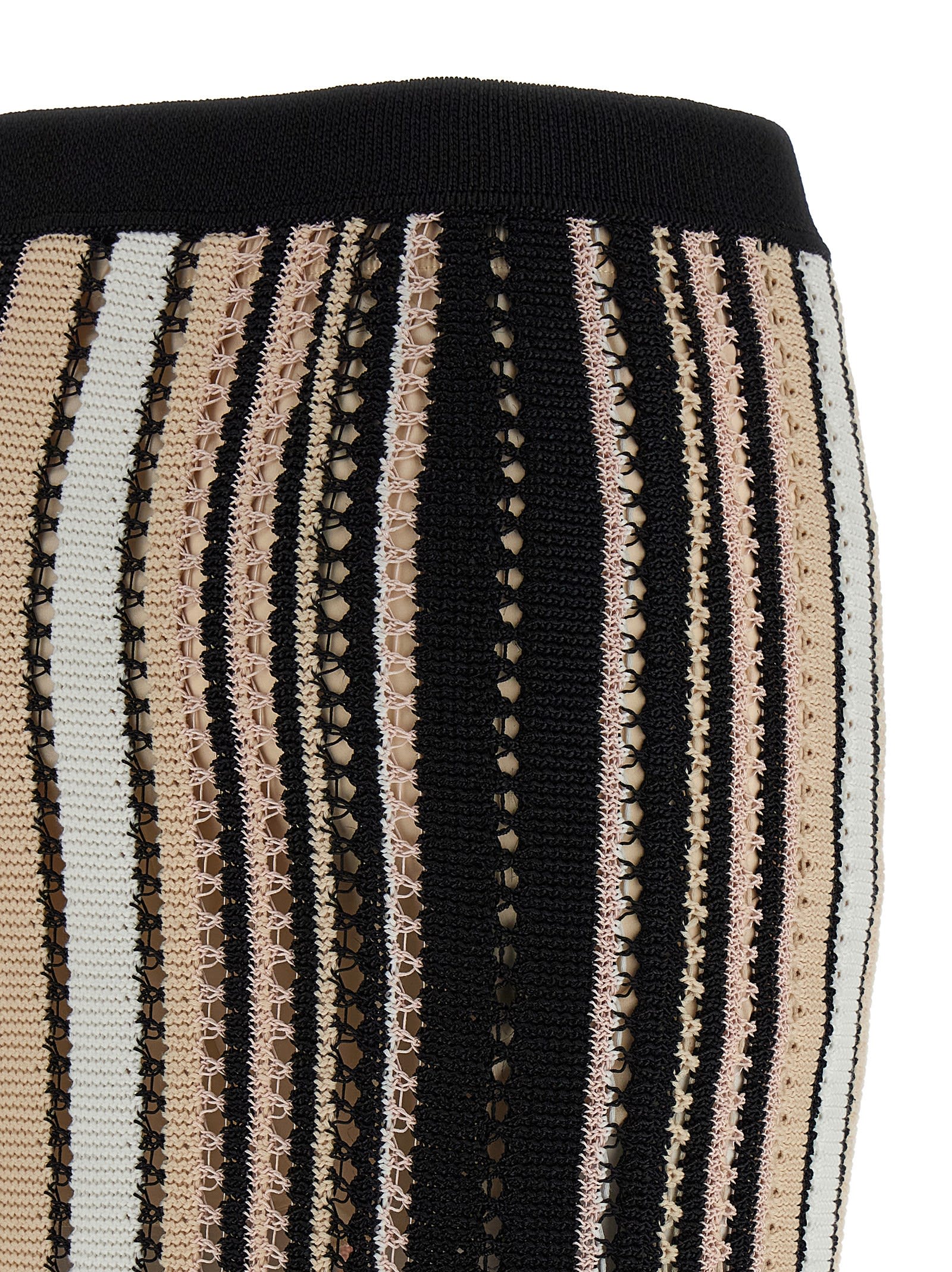 Shop Missoni Striped Crochet Skirt In Multicolor
