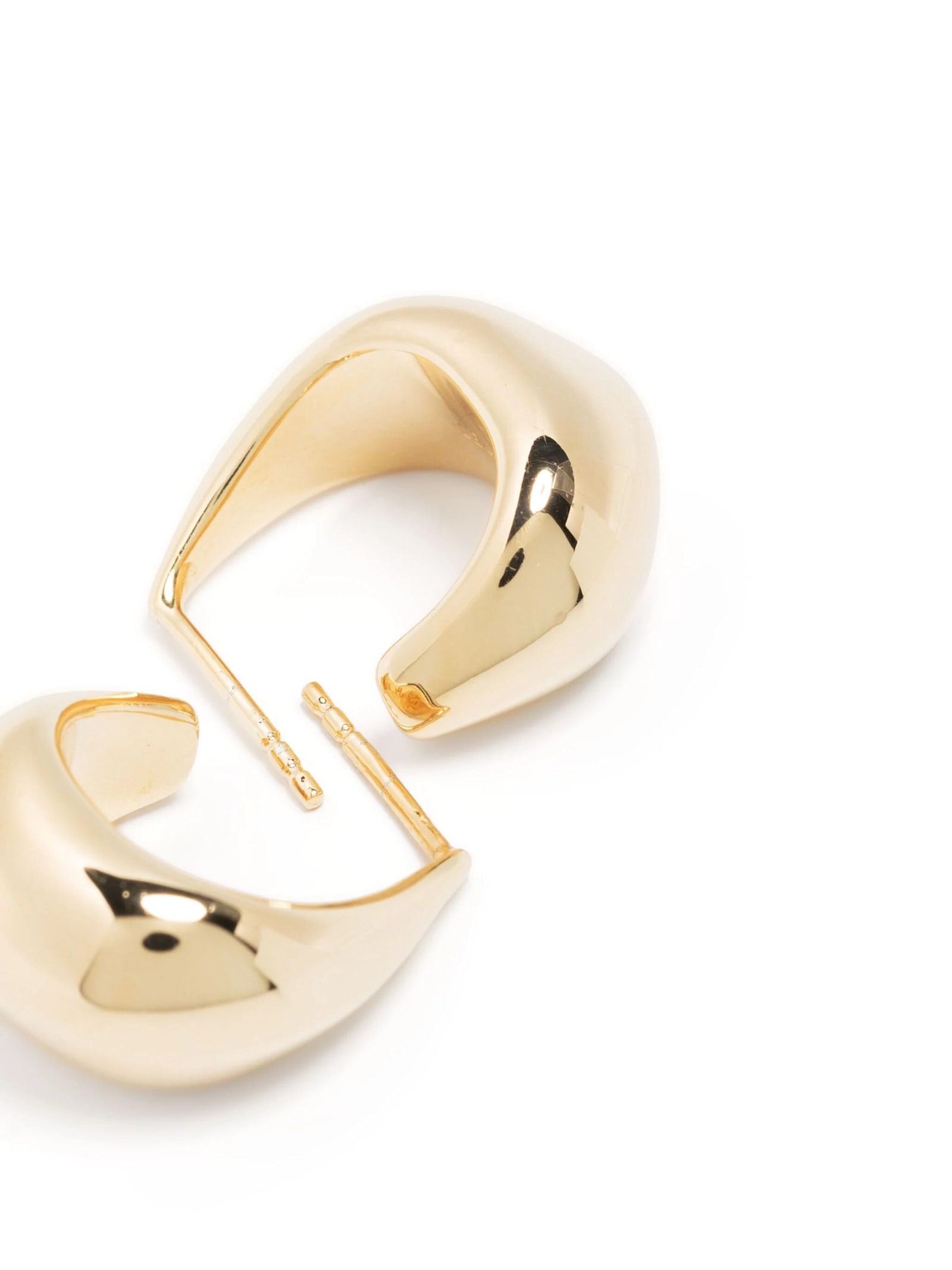 Shop Lemaire Orecchini Curved Mini In Gold