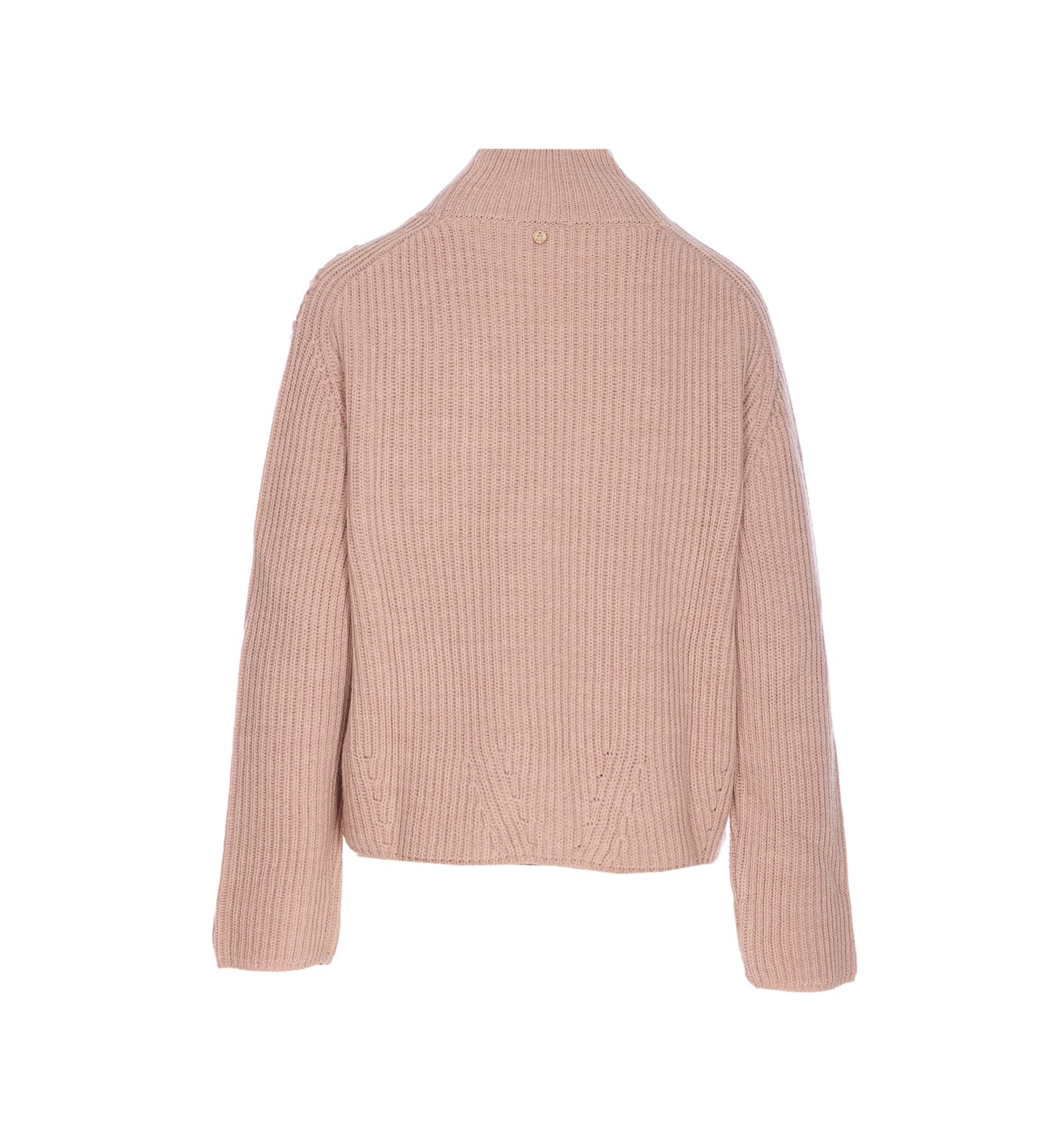 Liu •jo Liu Jo Ribbed Knit Flower Embellishment In Pink