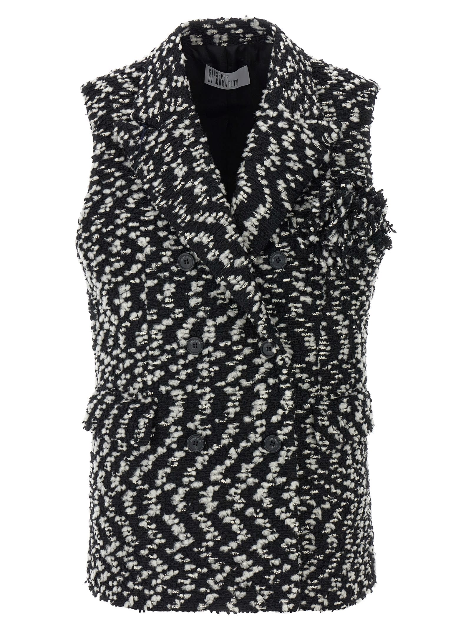 Double-breasted Boucle Vest