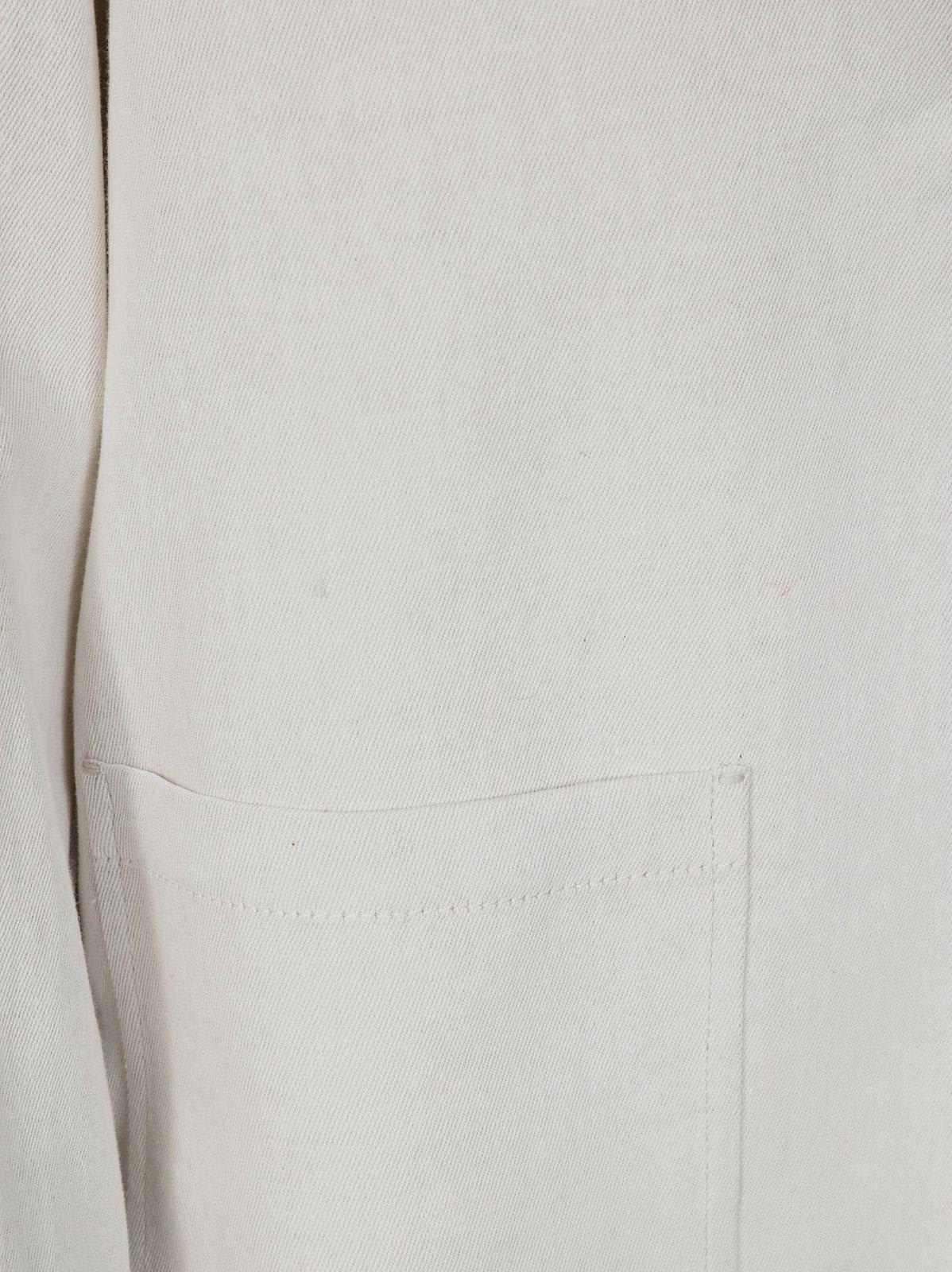 Max Mara Lightweight Neutrals Top With Classic Collar In White
