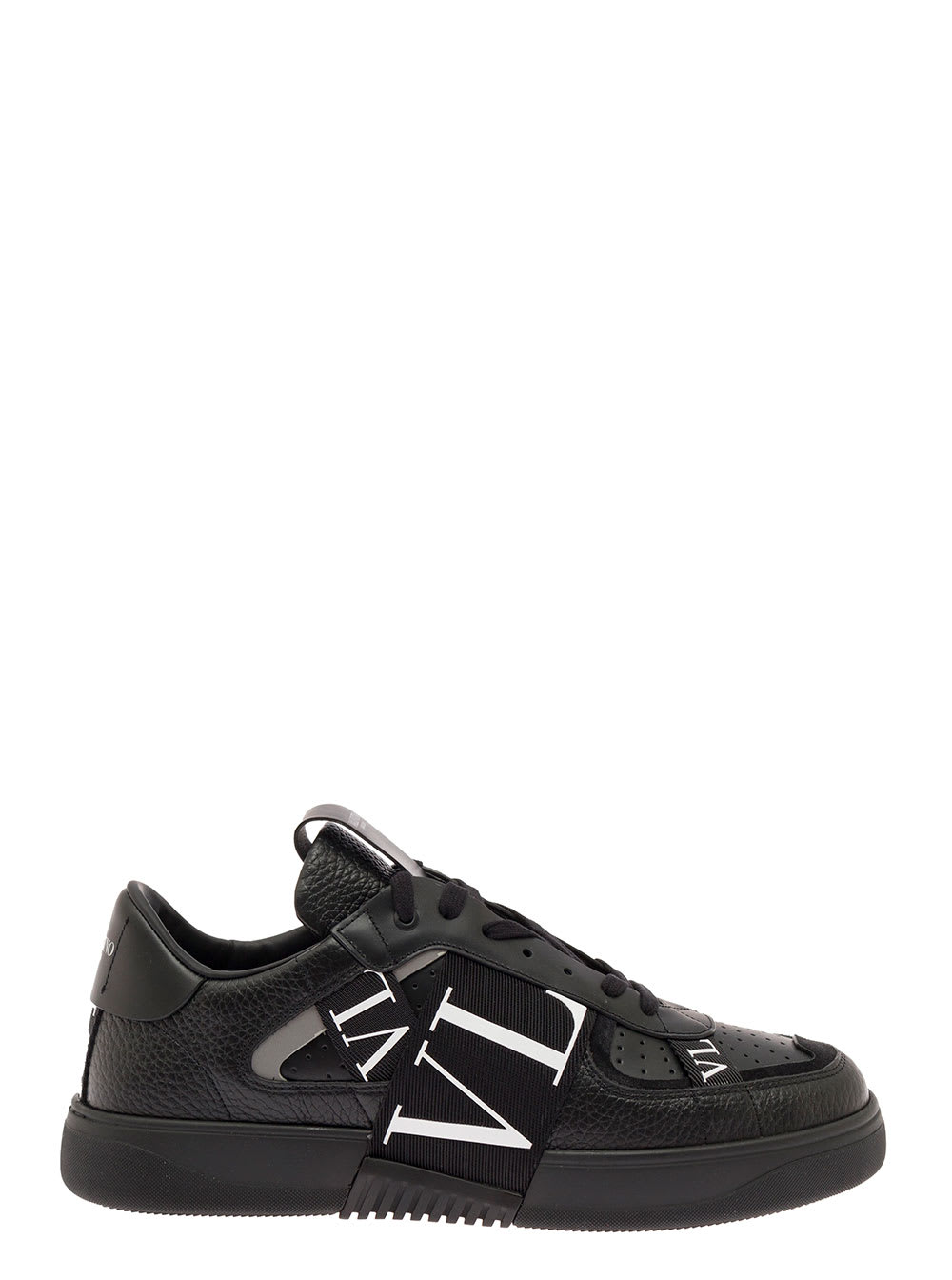Black Leather Vltn Sneakers Man Valentino Garavani