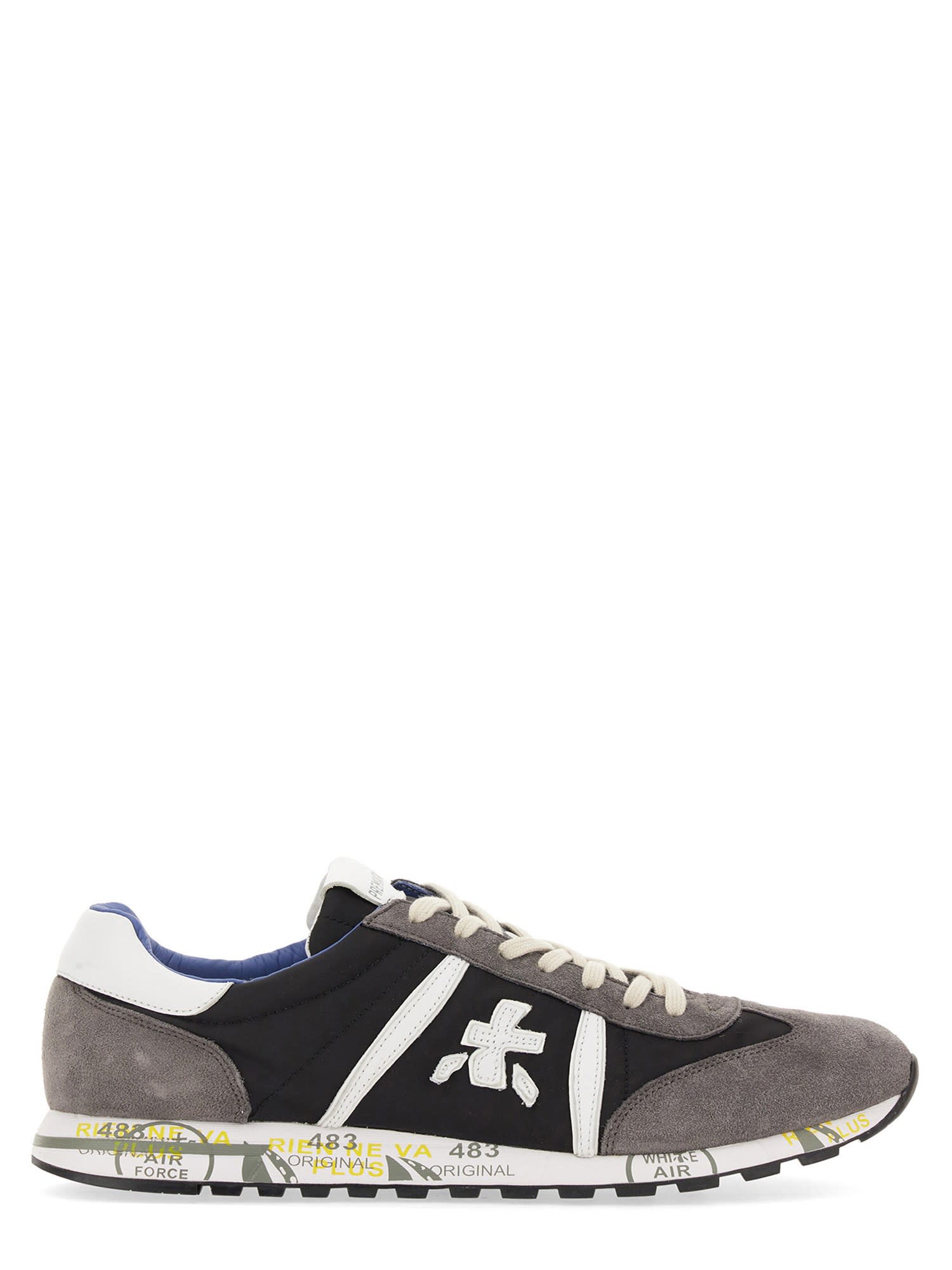 Premiata Lucy Sneakers In Grey Suede And Fabric In Grey