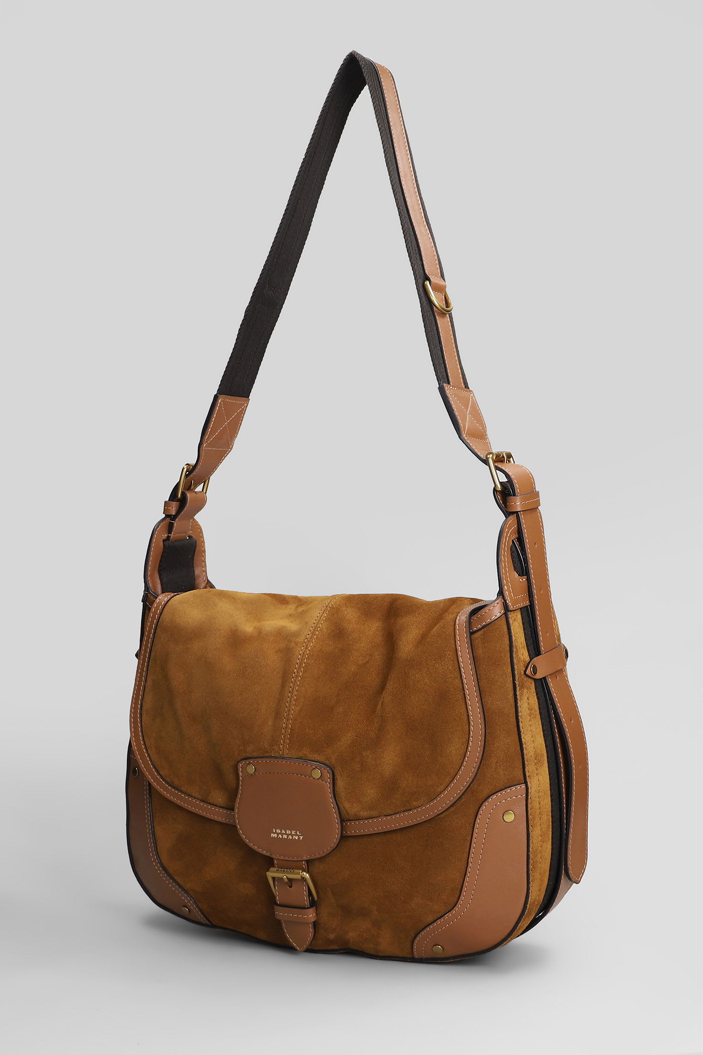 Isabel Marant Sierra Shoulder Shoulder Bag In Leather Color Suede In Brown