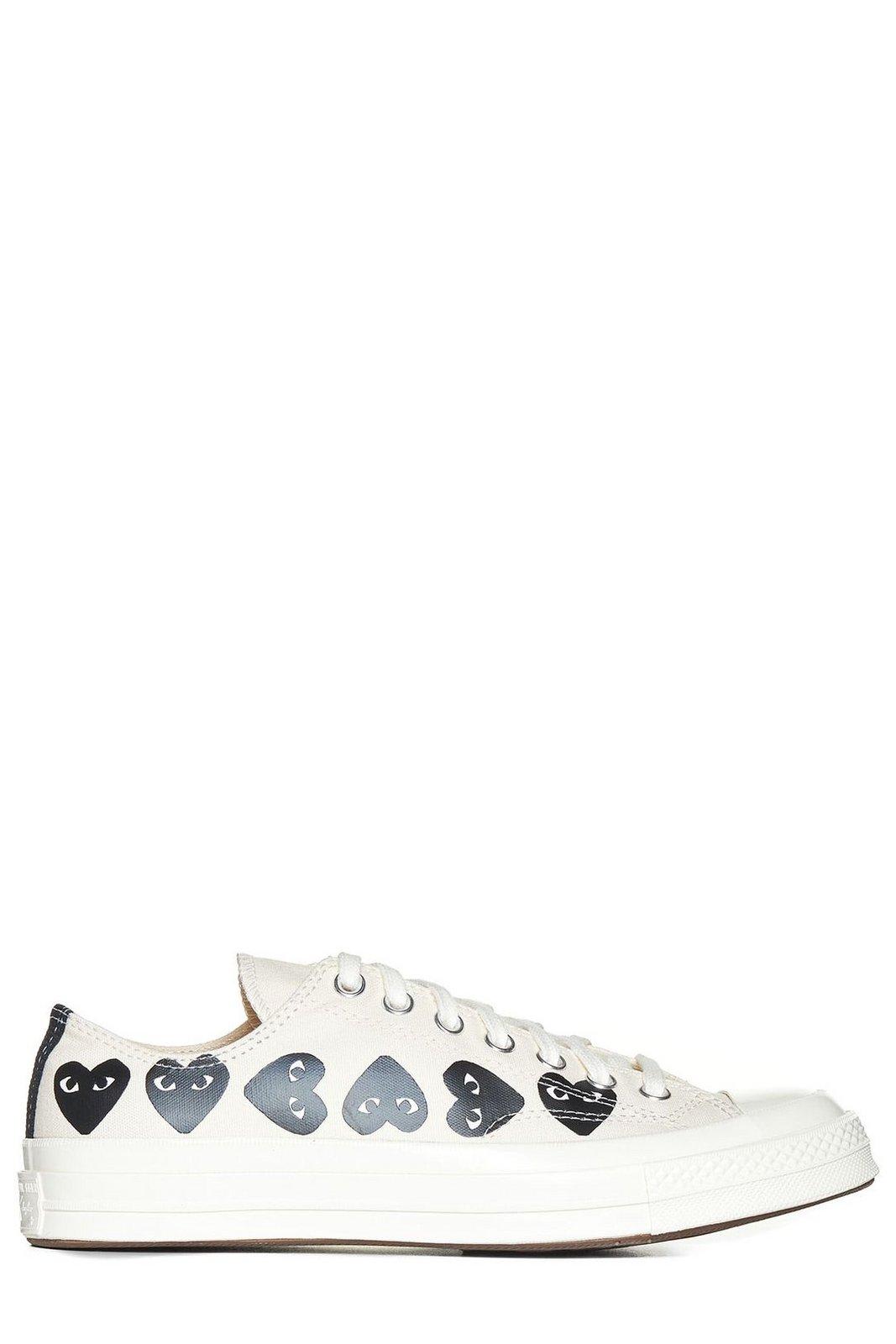 Comme des Garçons Play Heart Logo Printed Low-top Sneakers