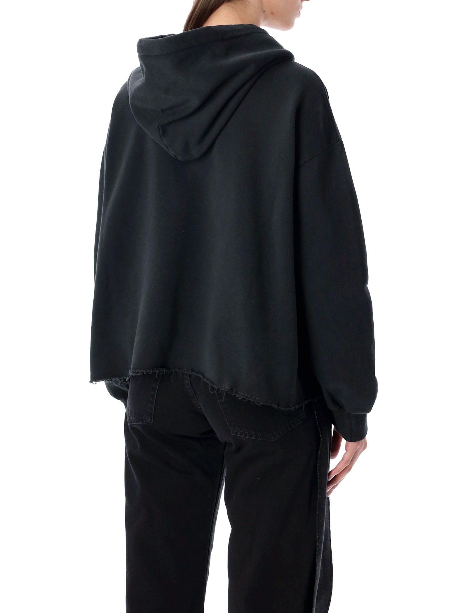 Mm6 Maison Margiela Hoodie Etiquette Tape In Black