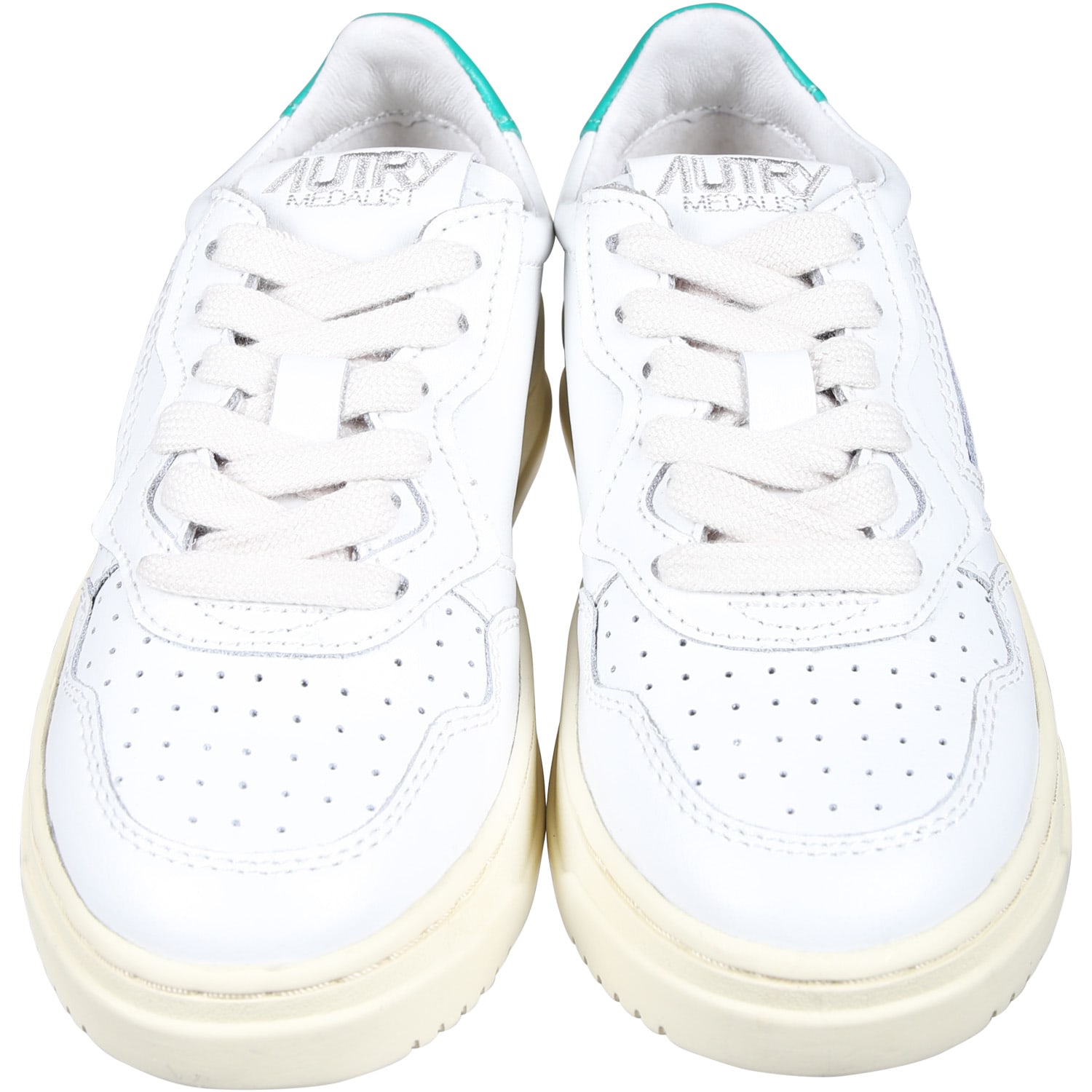 Shop Autry Medalist Low-top Sneakers For Kids In Green
