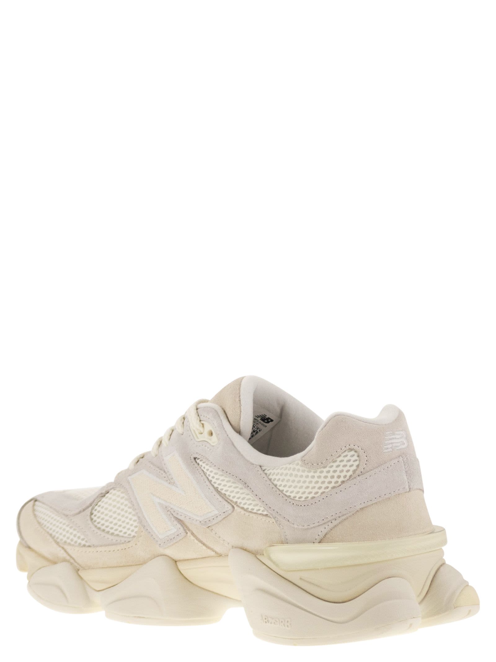 New Balance 9060 Suede And Mesh Low-top Sneakers In White