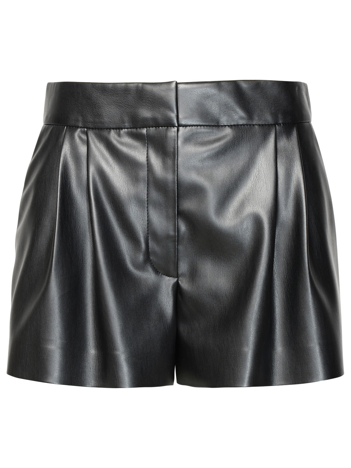Shop Stella Mccartney Black Vegan Leather Shorts