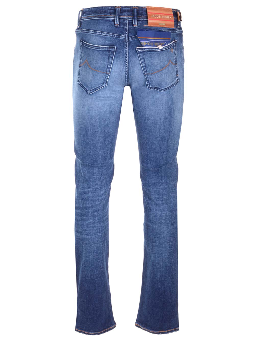 Shop Jacob Cohen Dark Blue Raffato Jeans