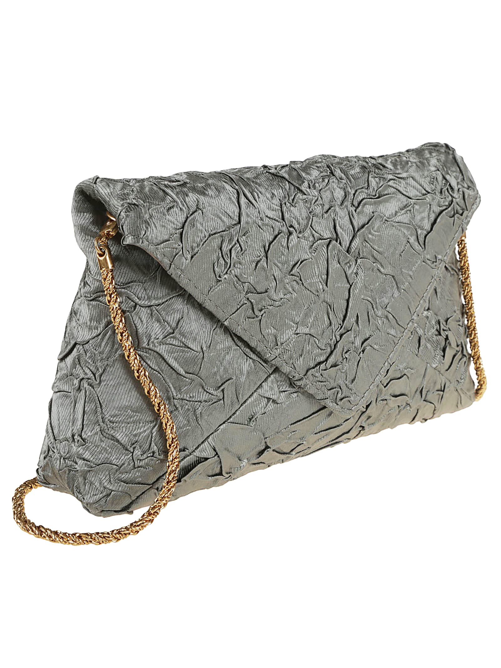 Dries Van Noten Womens Raffia Envelope Crinkled Woven Clutch Bag In Raf
