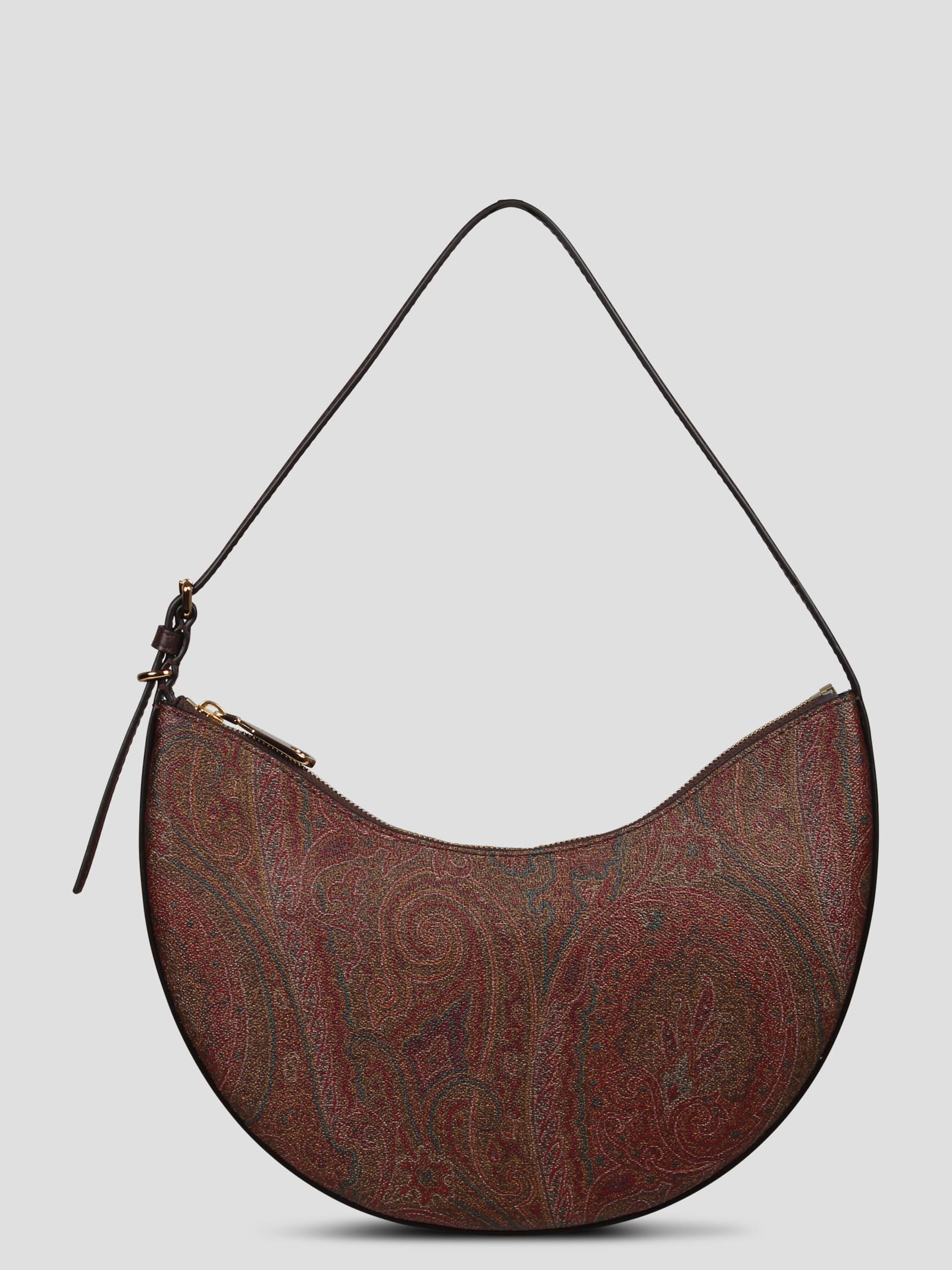 Shop Etro Essential Medium Hobo Bag In Brown