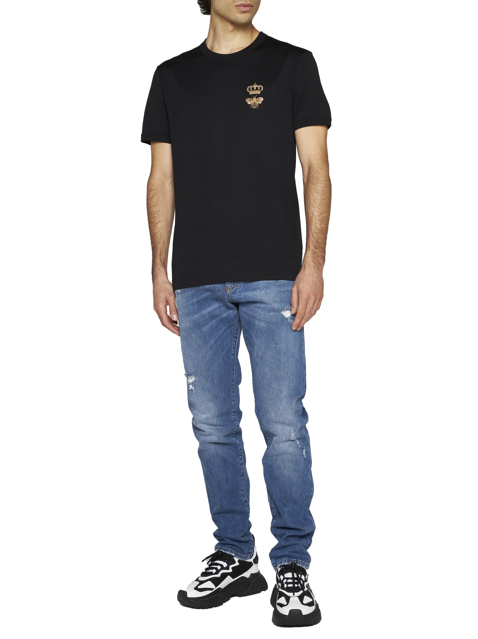 Shop Dolce & Gabbana Cotton T-shirt In Black