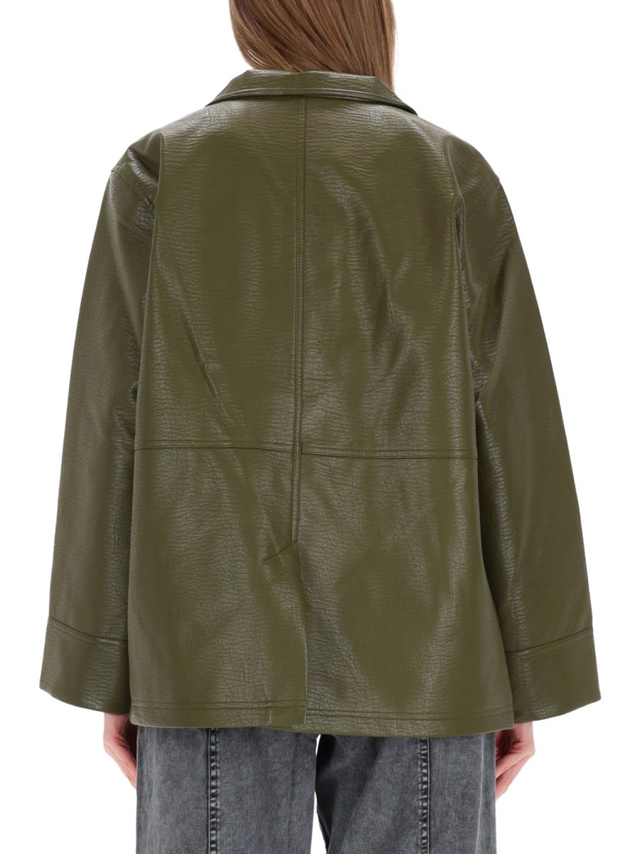 Baum Und Pferdgarten Buttoned Pocket Military Jacket In Green