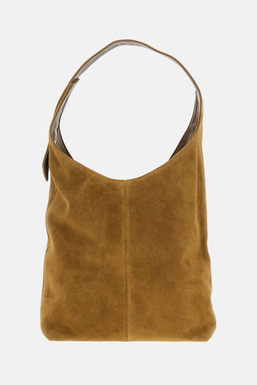 Maeden Suede Shoulder Bag In Nude