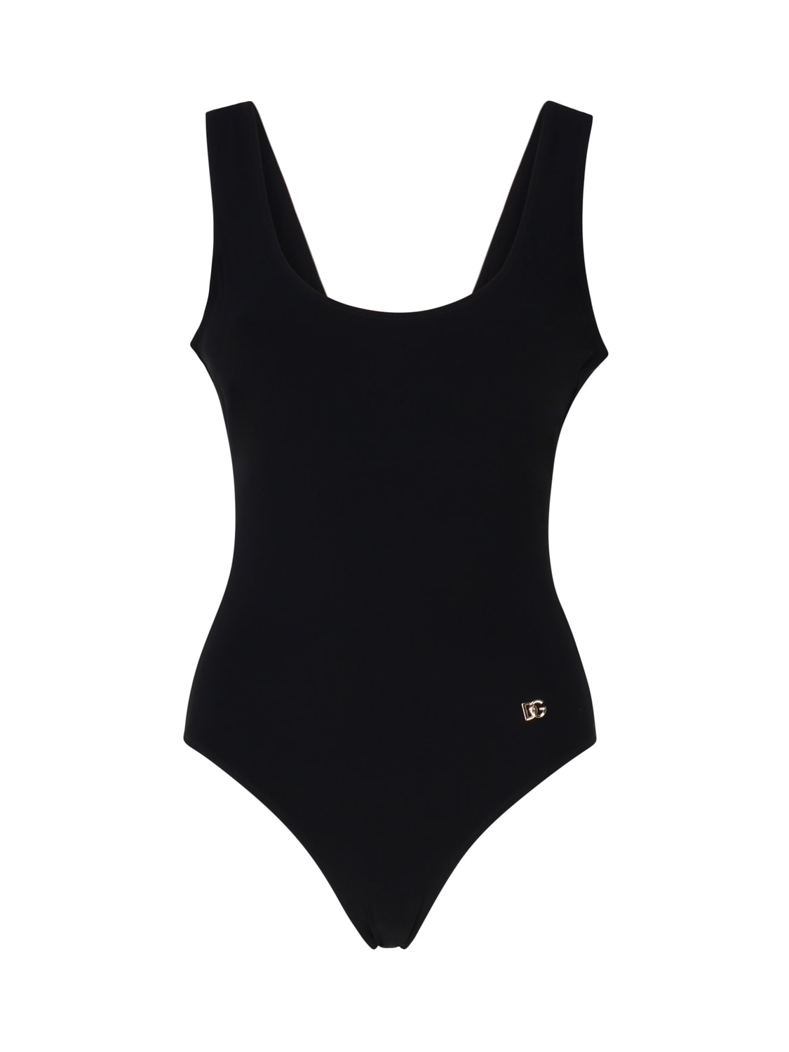 Shop Dolce & Gabbana Olympic One-piece Swimsuit In Black