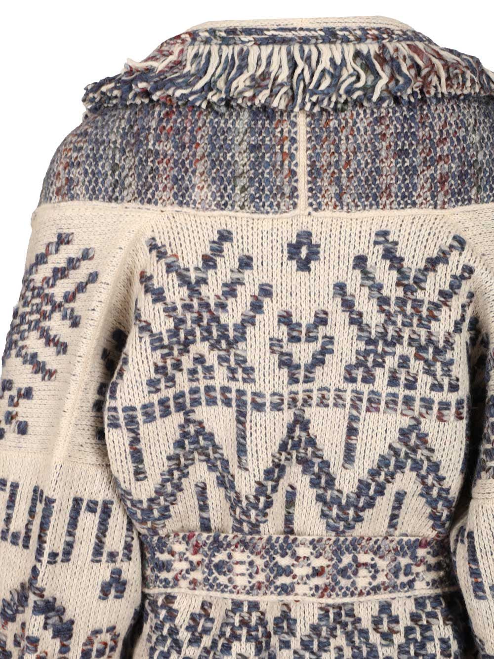 Alanui Grunge Beat Knitwear Blue In Neutral