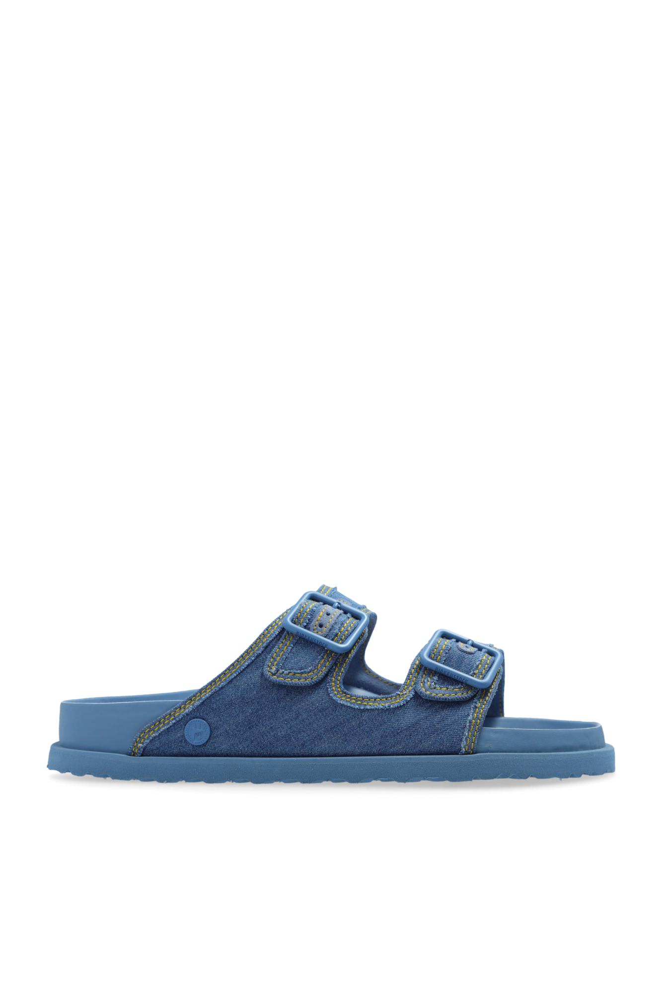 Shop Birkenstock 1774 Sandals Arizona Stone Washed In Blue