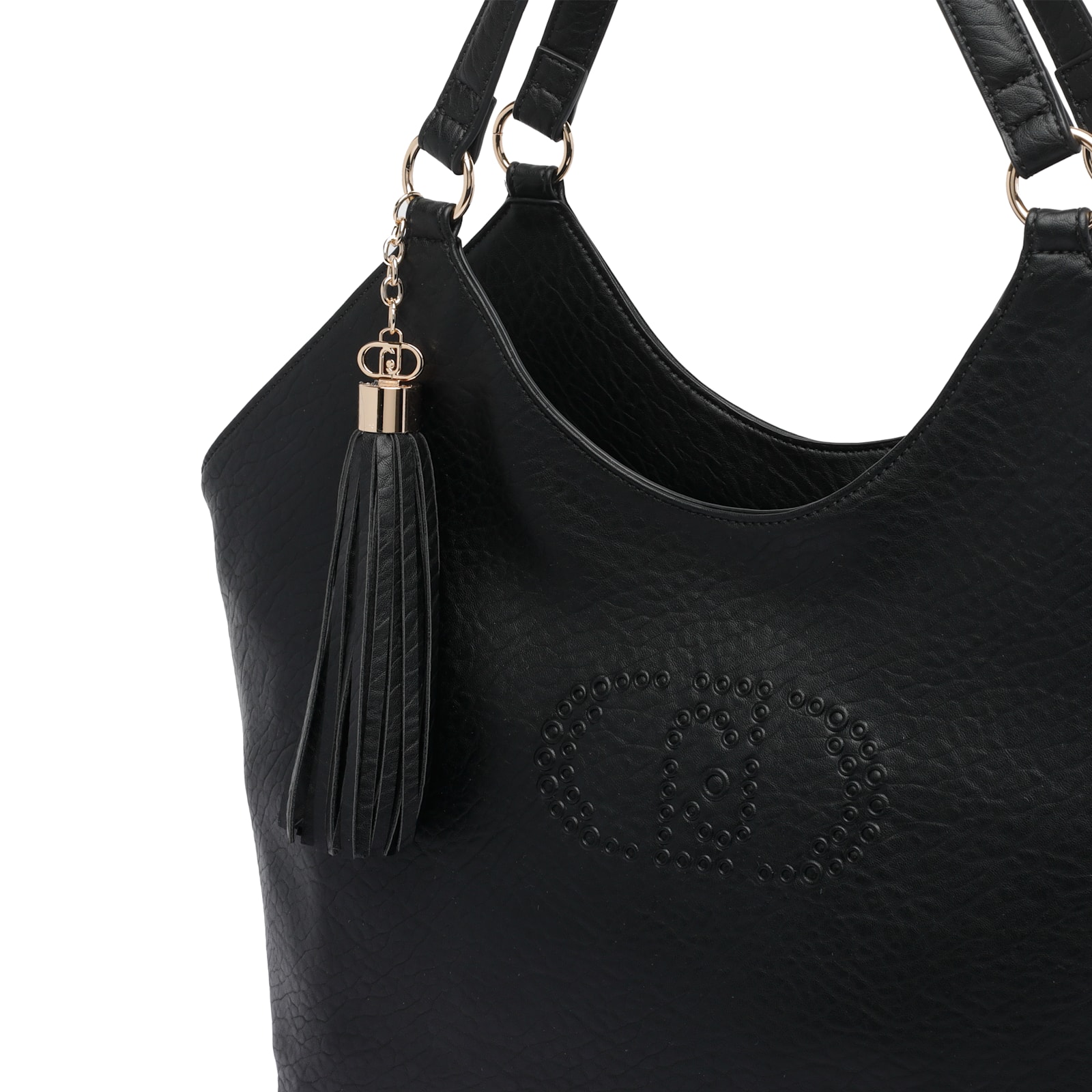Liu •jo Large Tassel-detail Tote Bag In Black