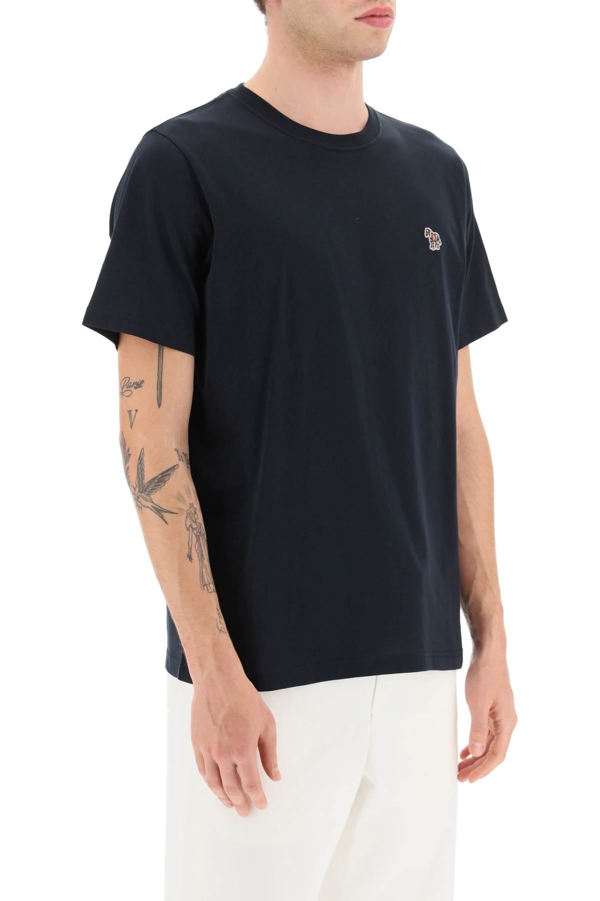 Shop Ps By Paul Smith Organic Cotton T-shirt In Very Dark Navy (blue)