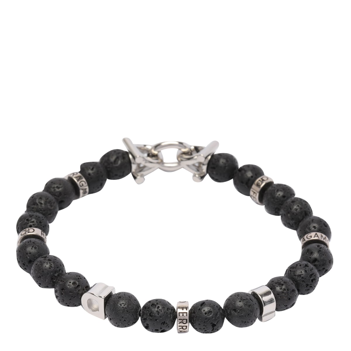 Shop Ferragamo Beads Bracelet In Black