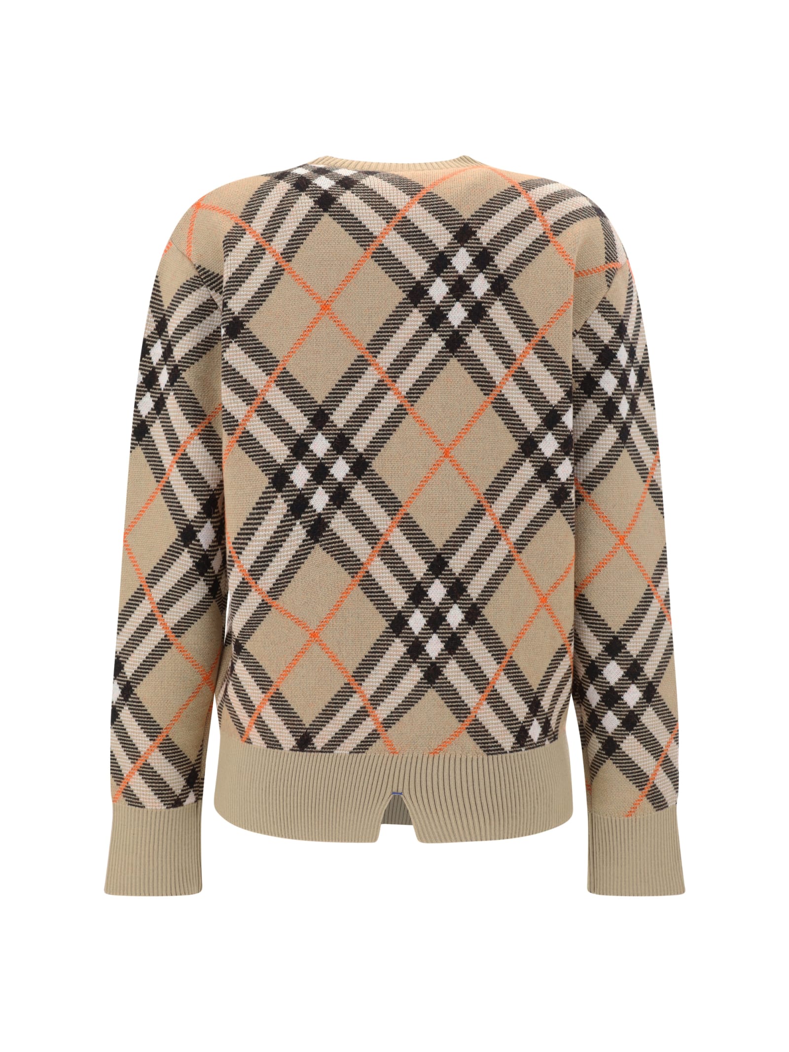 Shop Burberry Sweater In Sand Ip Check